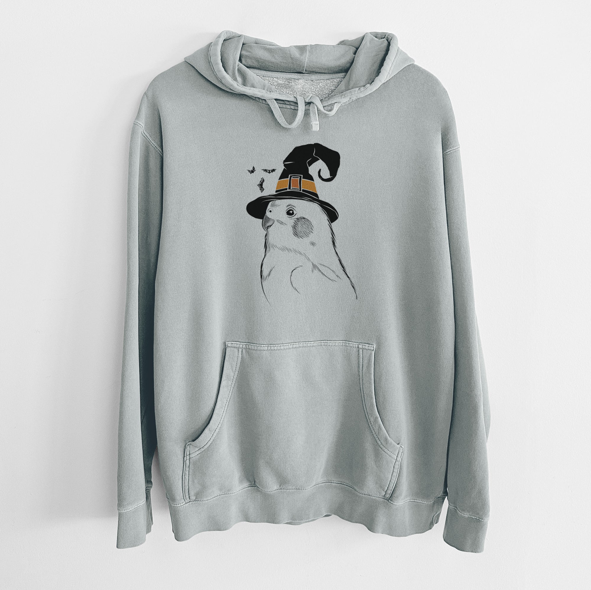 Witch Charlie the Cockatiel - Unisex Pigment Dyed Hoodie