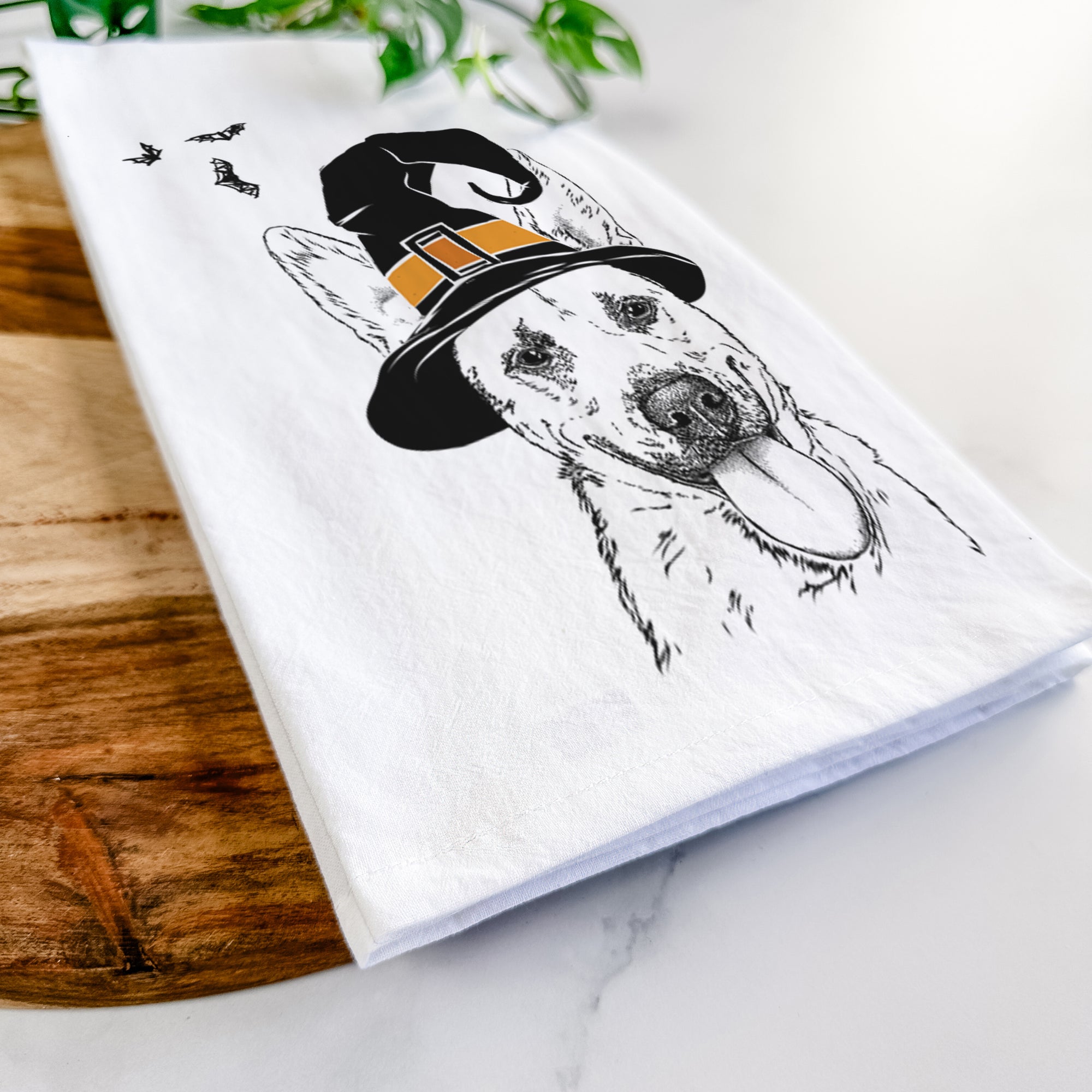 Charlie the Mixed Breed Tea Towel