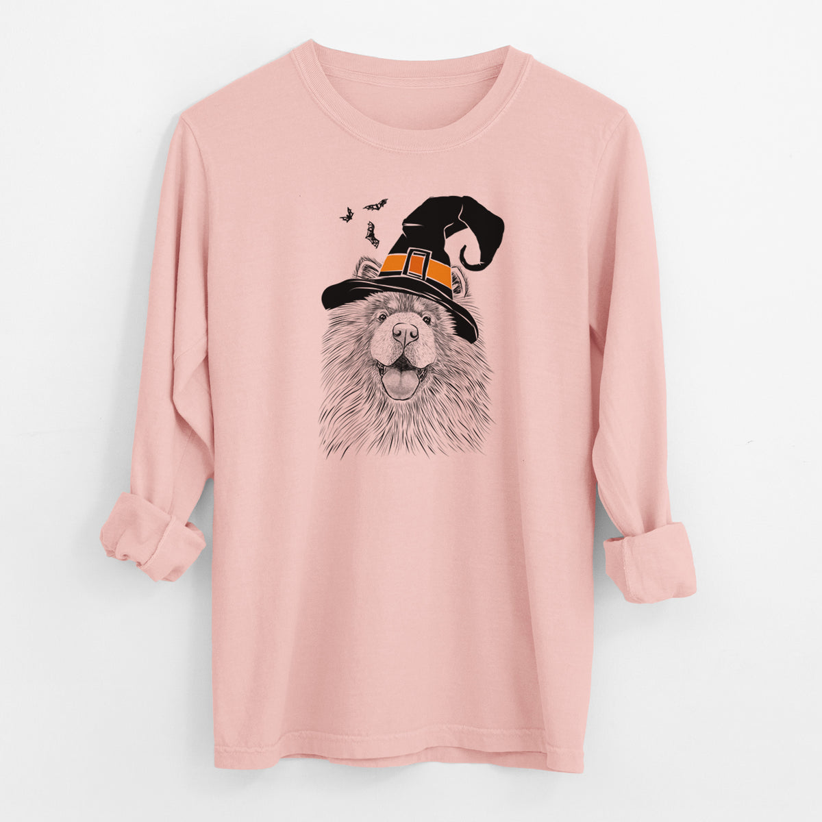 Witch Charming Charlie the Chow Chow - Men's Heavyweight 100% Cotton Long Sleeve