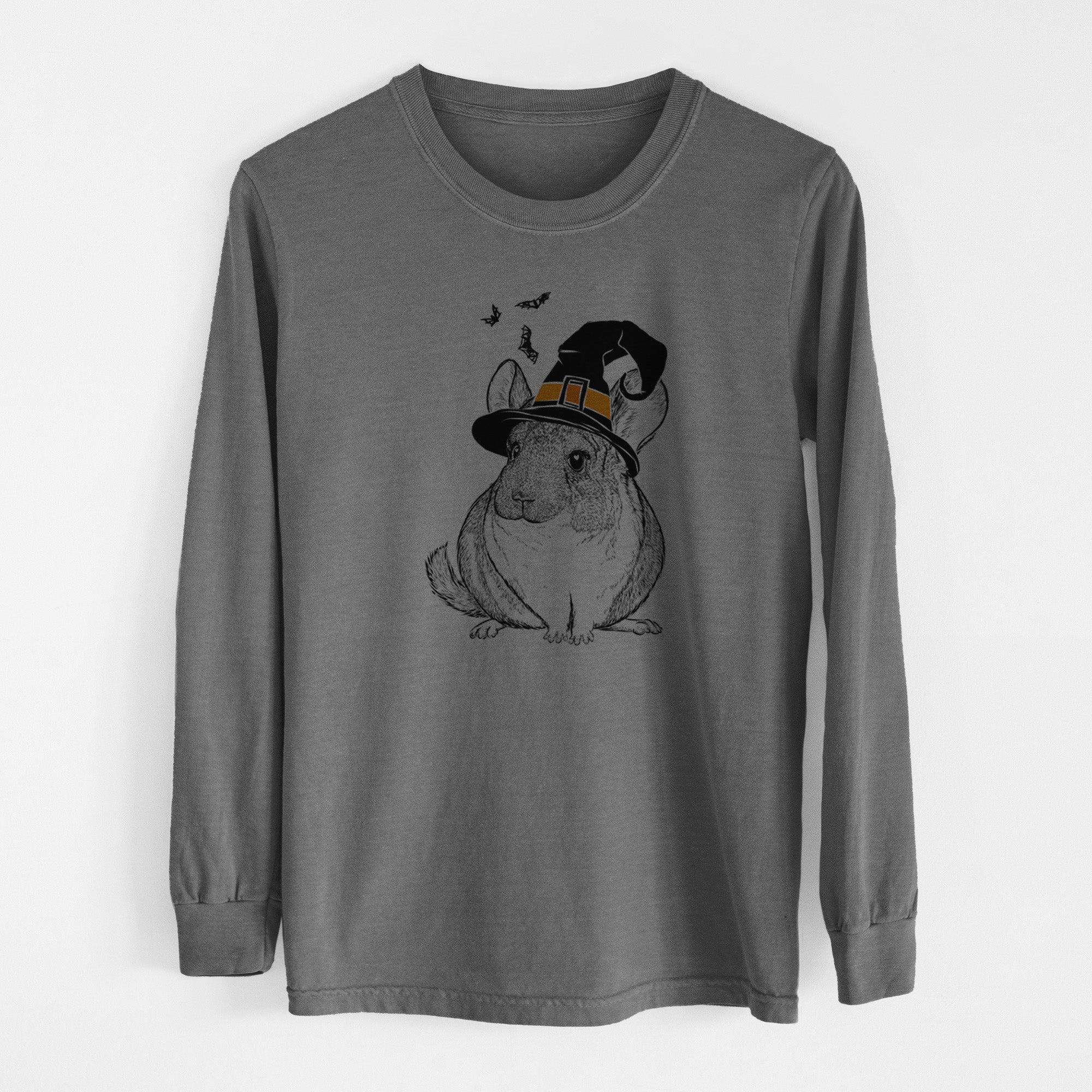 Witch Cheddar the Chinchilla - Men's Heavyweight 100% Cotton Long Sleeve