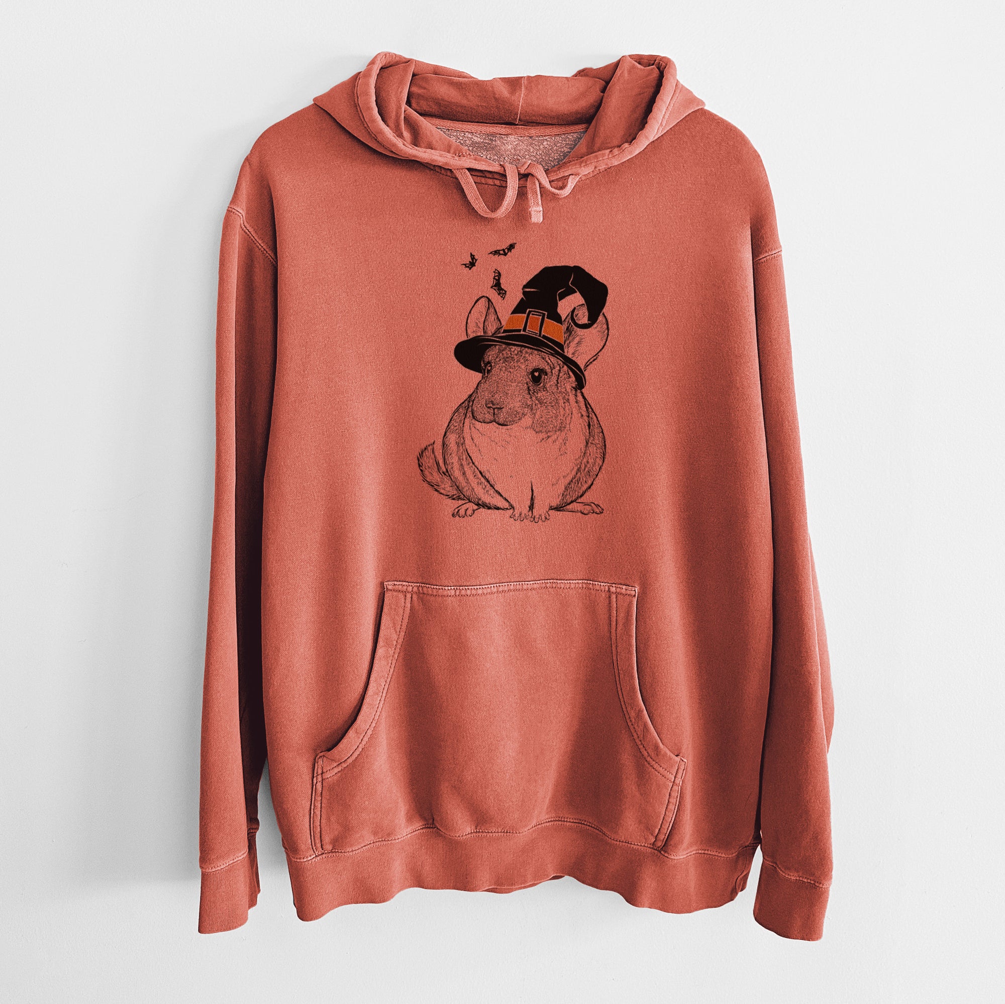 Witch Cheddar the Chinchilla - Unisex Pigment Dyed Hoodie