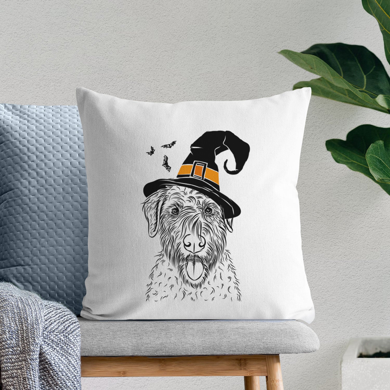 Chester the Soft Coated Wheaten Terrier - Throw Pillow Cover