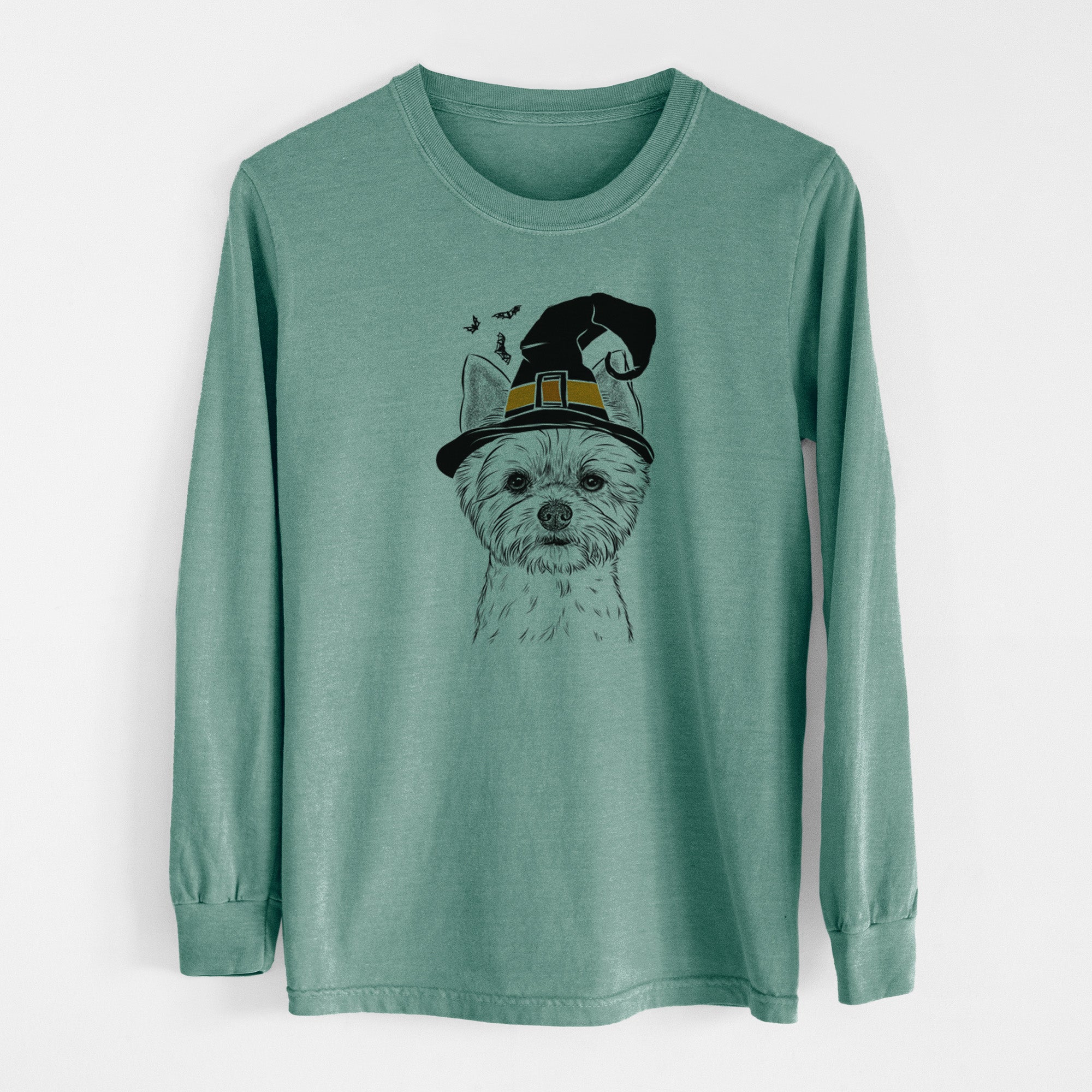 Witch Chewy the Yorkshire Terrier - Men's Heavyweight 100% Cotton Long Sleeve