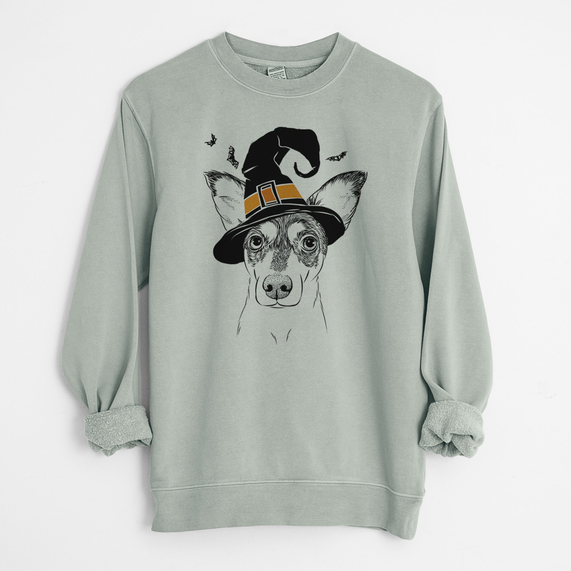 Witch Chloe the Doxie Mix - Unisex Pigment Dyed Crew Sweatshirt