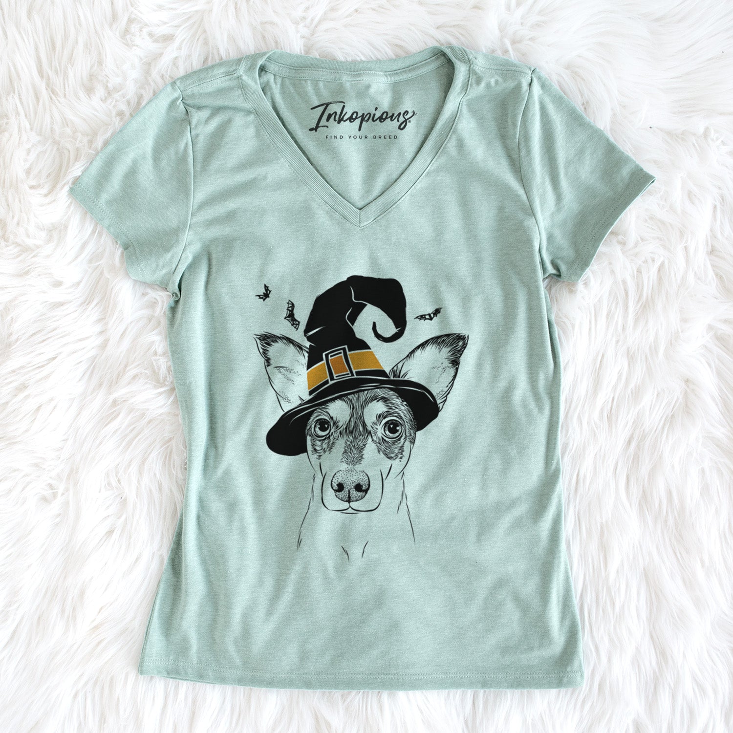 Witch Chloe the Doxie Mix - Women's Perfect V-neck Shirt