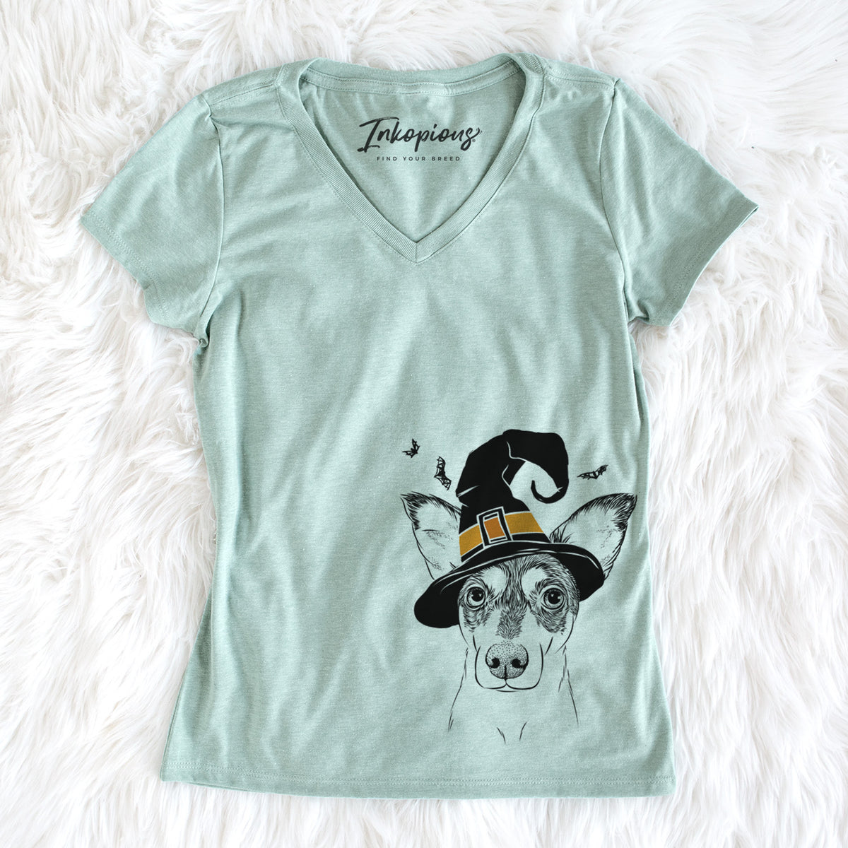 Witch Chloe the Doxie Mix - Women&#39;s Perfect V-neck Shirt