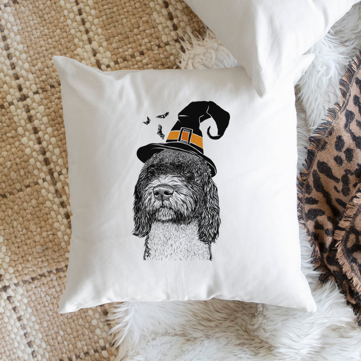 Chris the Portuguese Water Dog - Throw Pillow Cover