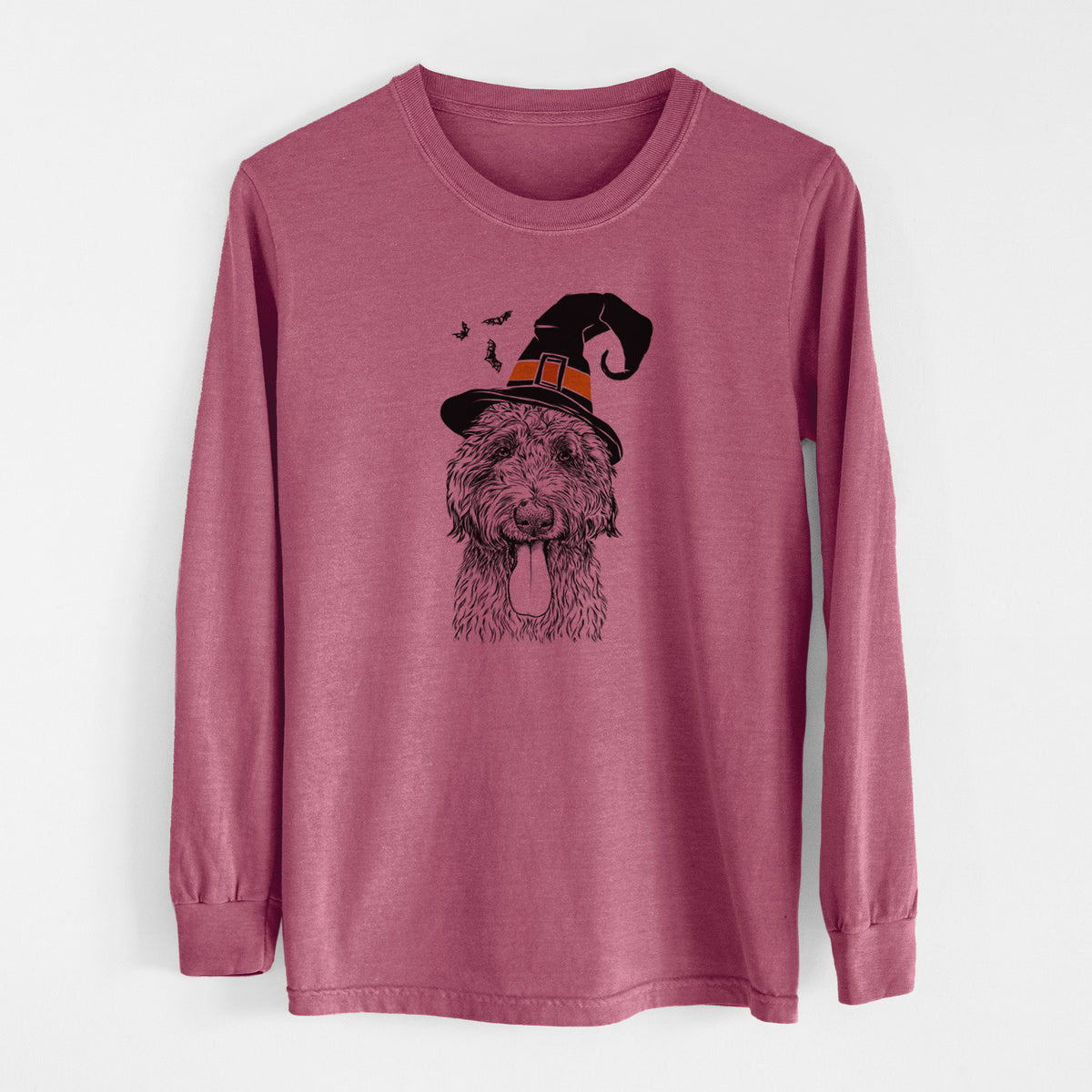 Witch CiCi Paulk the Aussiedoodle - Men's Heavyweight 100% Cotton Long Sleeve