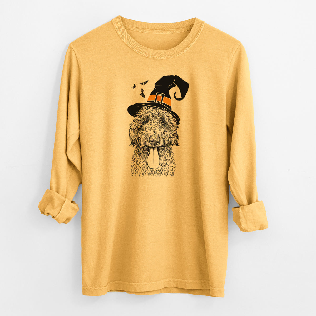 Witch CiCi Paulk the Aussiedoodle - Men's Heavyweight 100% Cotton Long Sleeve