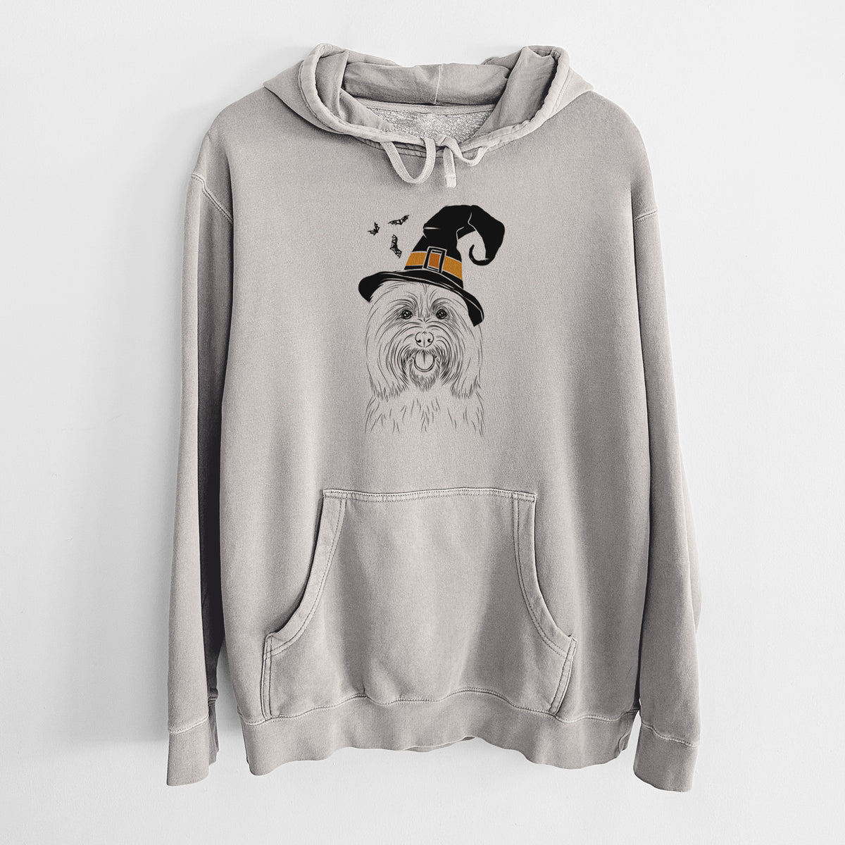 Witch Claude the Coton de Tulear - Unisex Pigment Dyed Hoodie