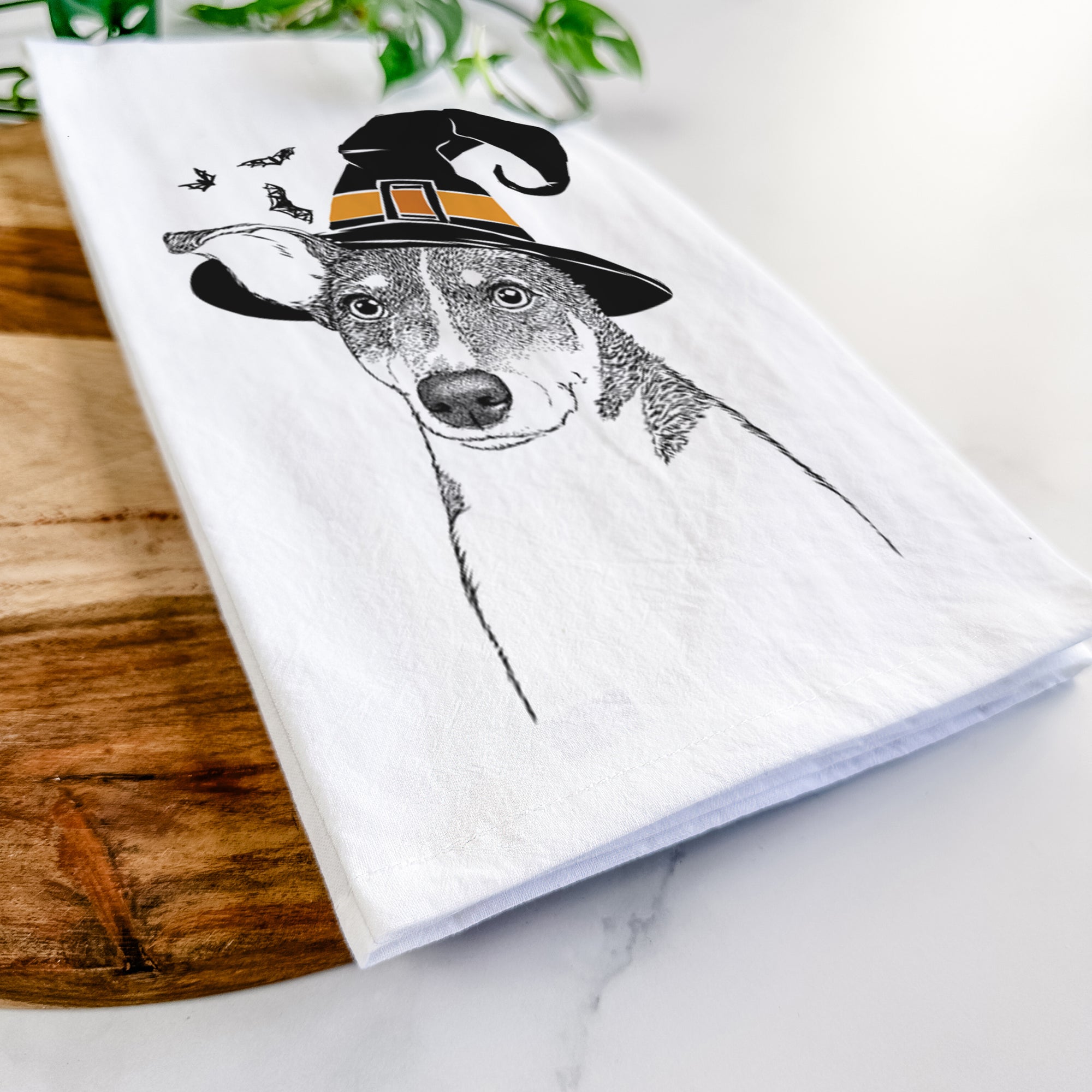 Cleo the Terrier Mix Tea Towel