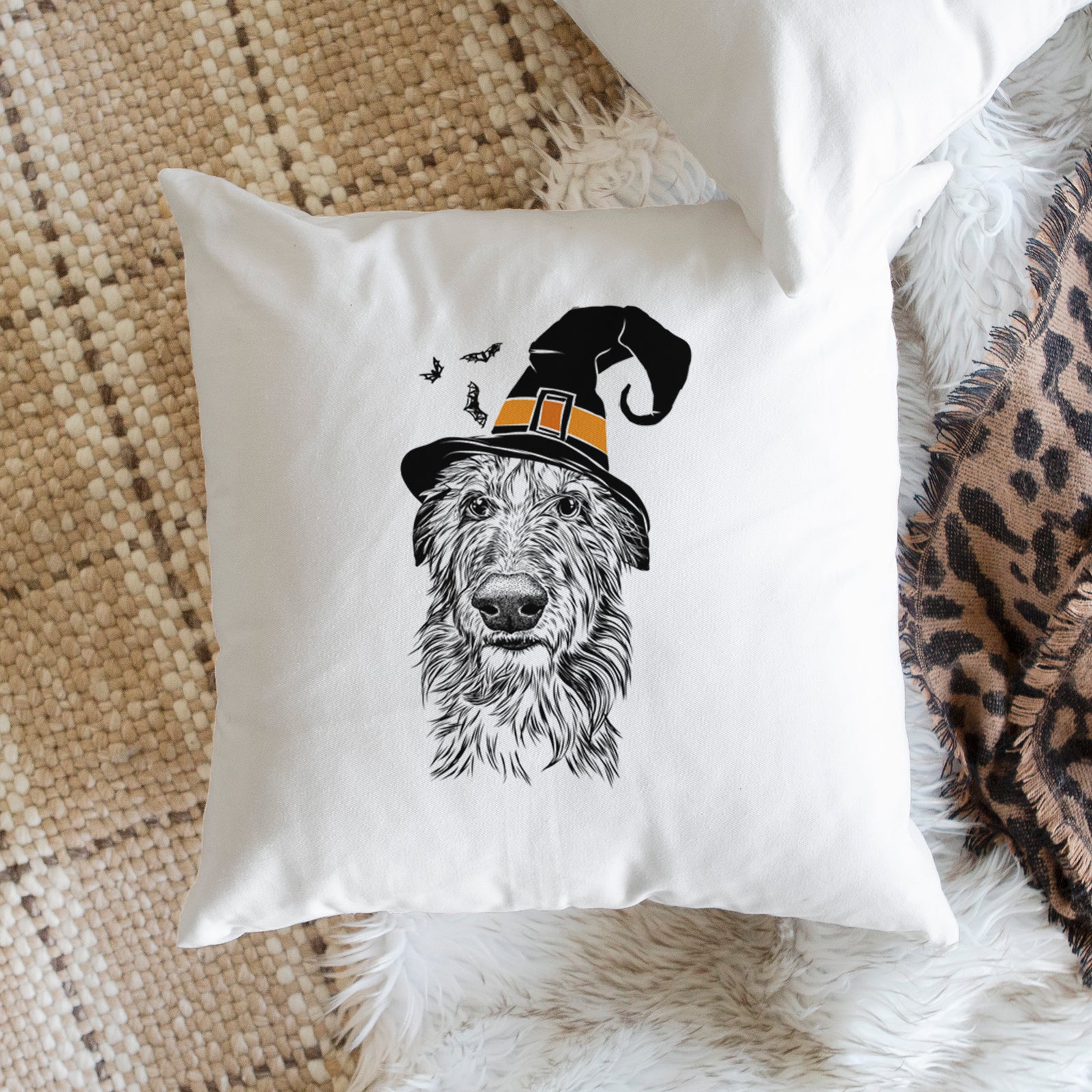 Cleod the Scottish Deerhound - Throw Pillow Cover