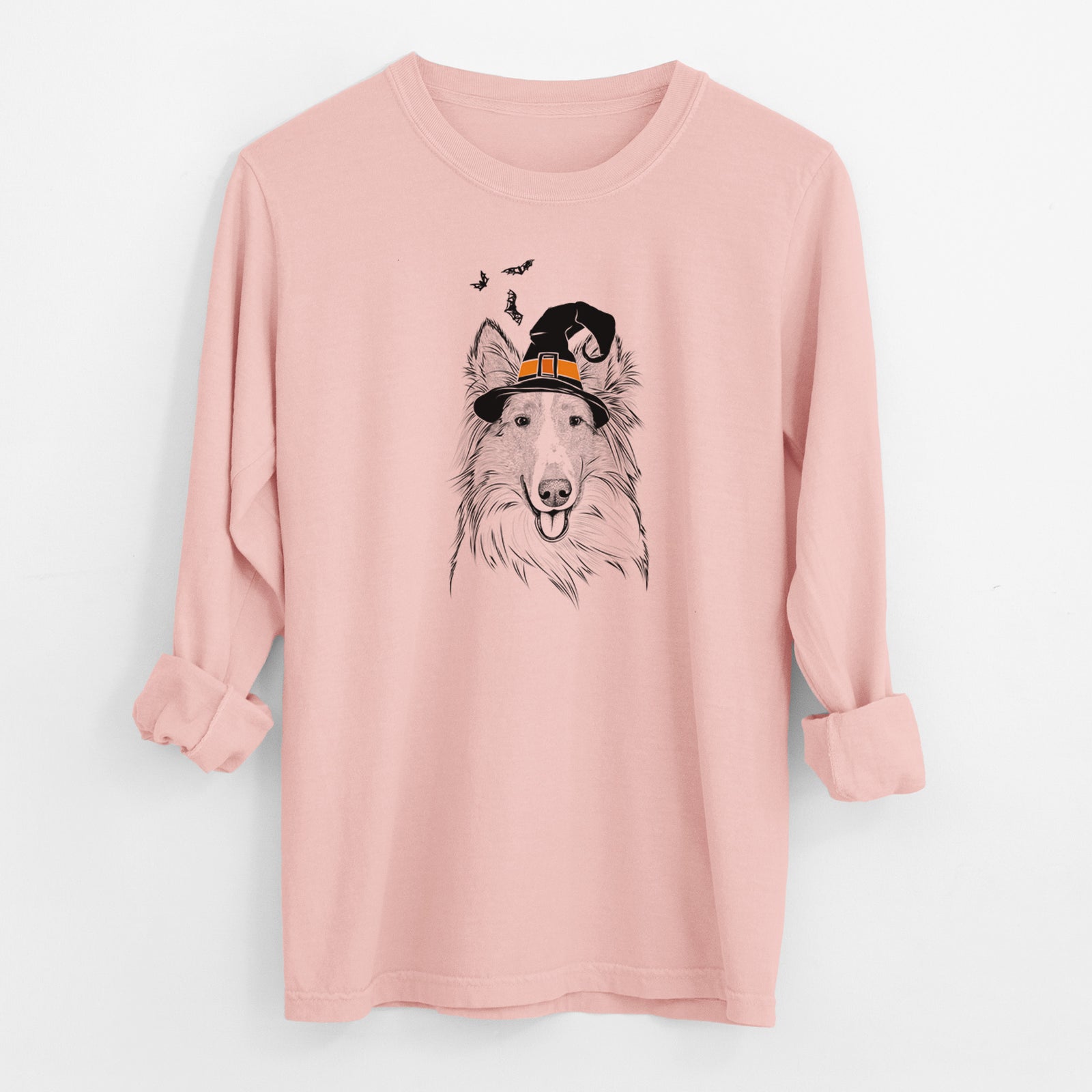 Witch Conrad the Rough Collie - Men's Heavyweight 100% Cotton Long Sleeve