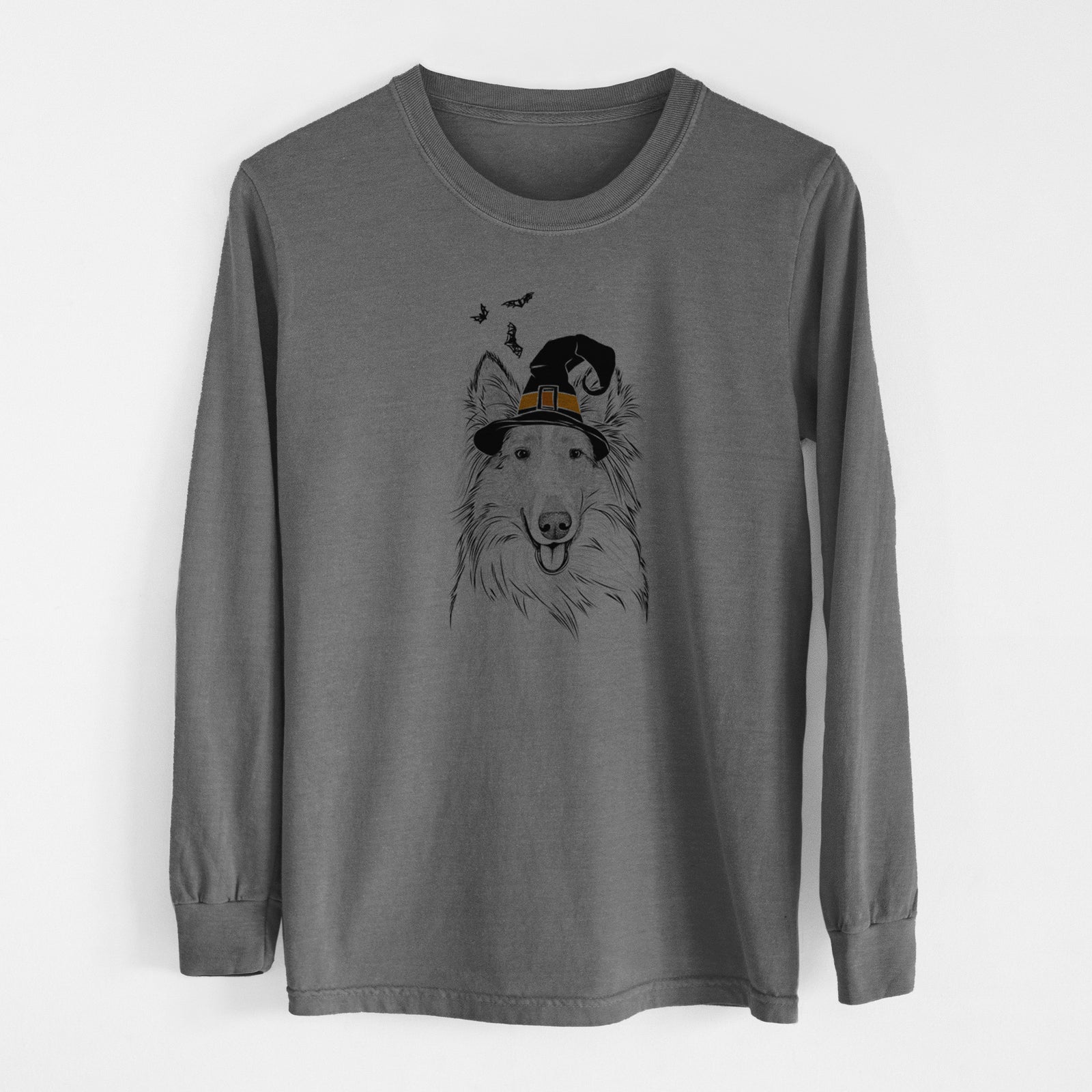 Witch Conrad the Rough Collie - Men's Heavyweight 100% Cotton Long Sleeve