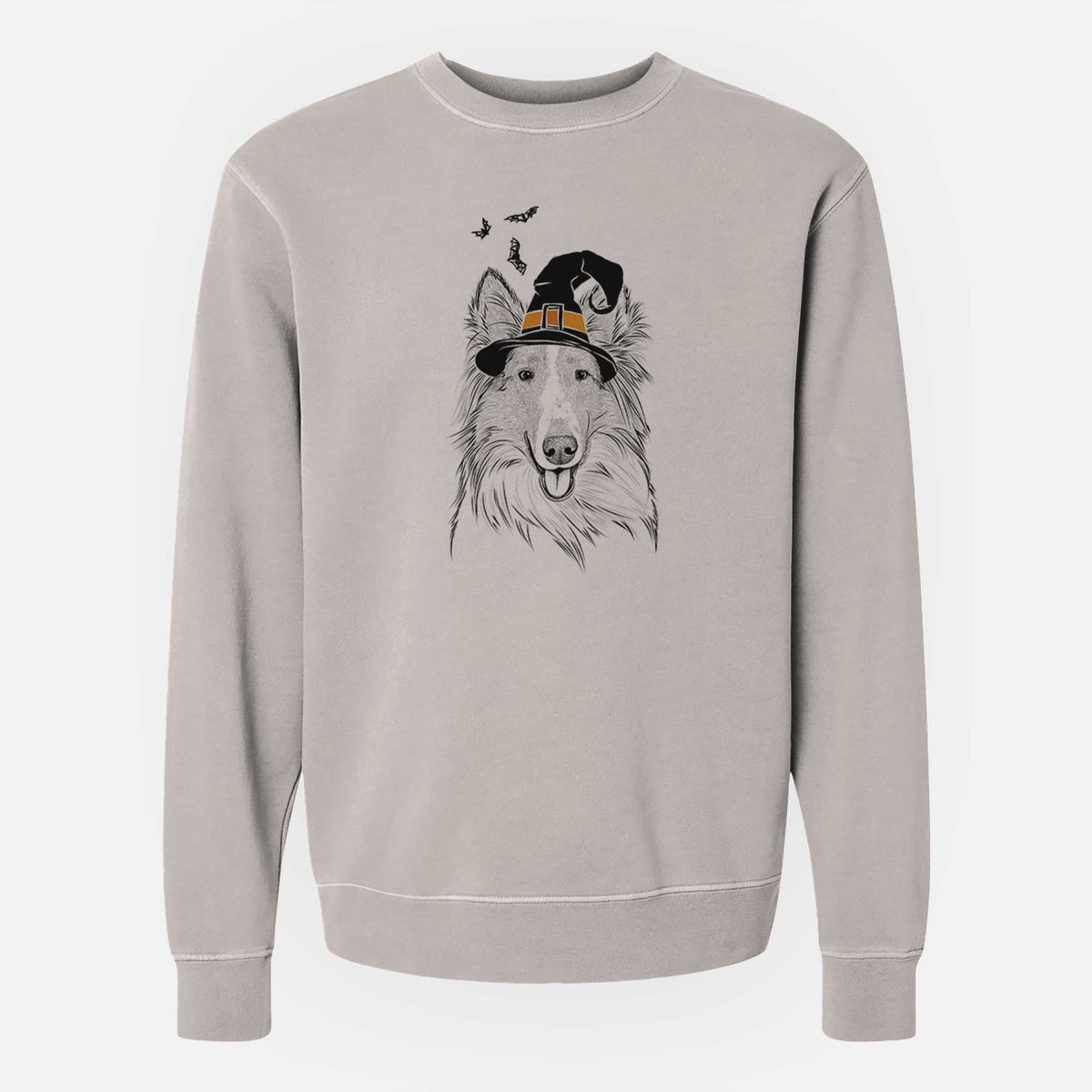 Witch Conrad the Rough Collie - Unisex Pigment Dyed Crew Sweatshirt