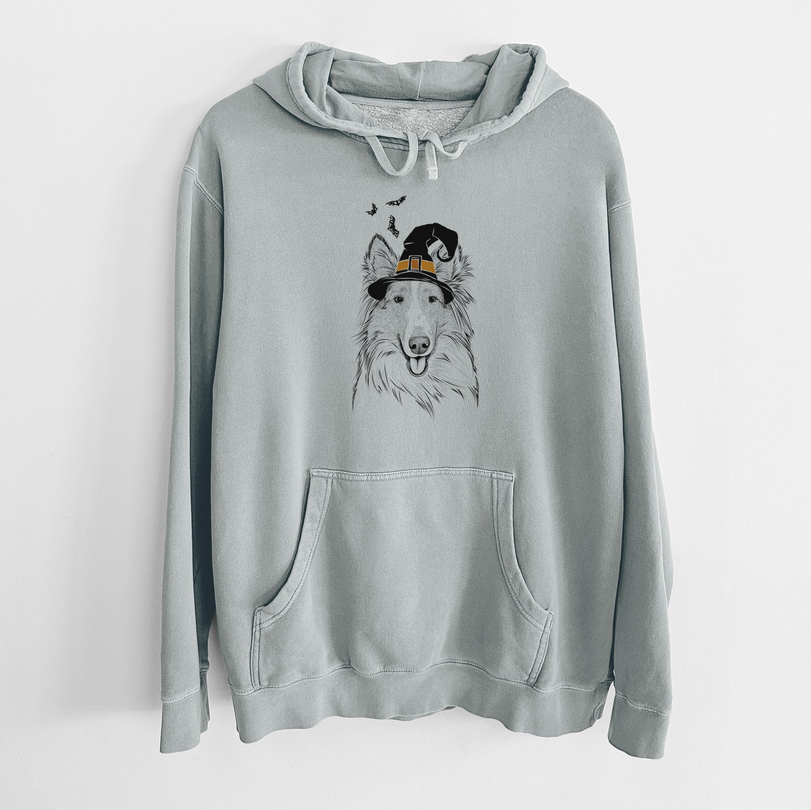Witch Conrad the Rough Collie - Unisex Pigment Dyed Hoodie