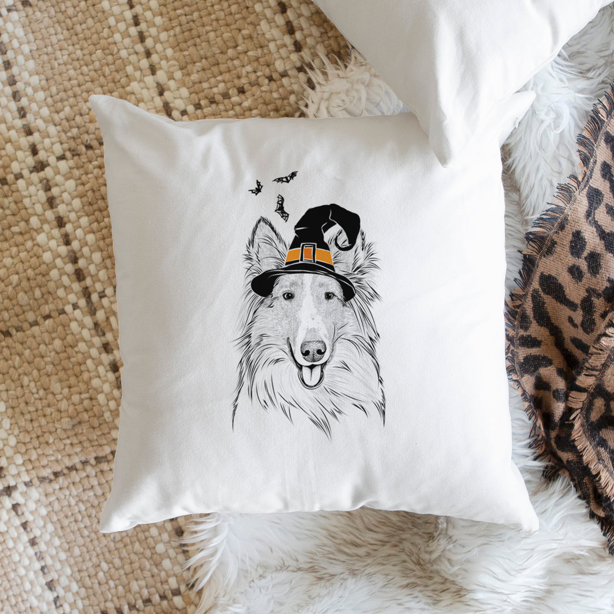 Conrad the Rough Collie - Throw Pillow Cover