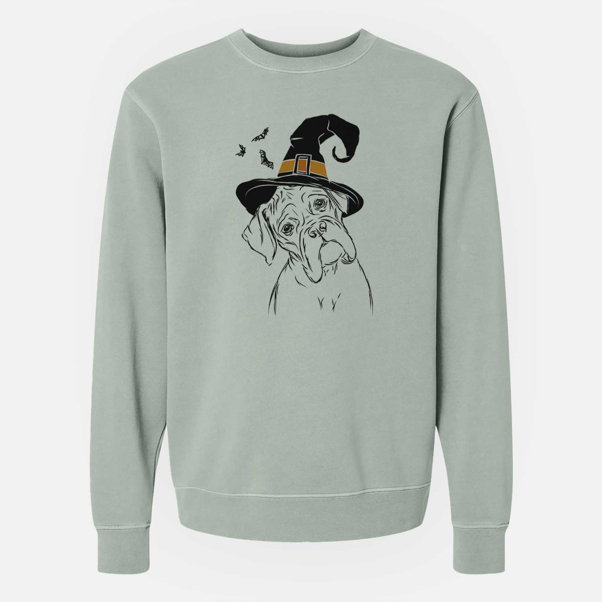 Witch Cooper the Boxer - Unisex Pigment Dyed Crew Sweatshirt
