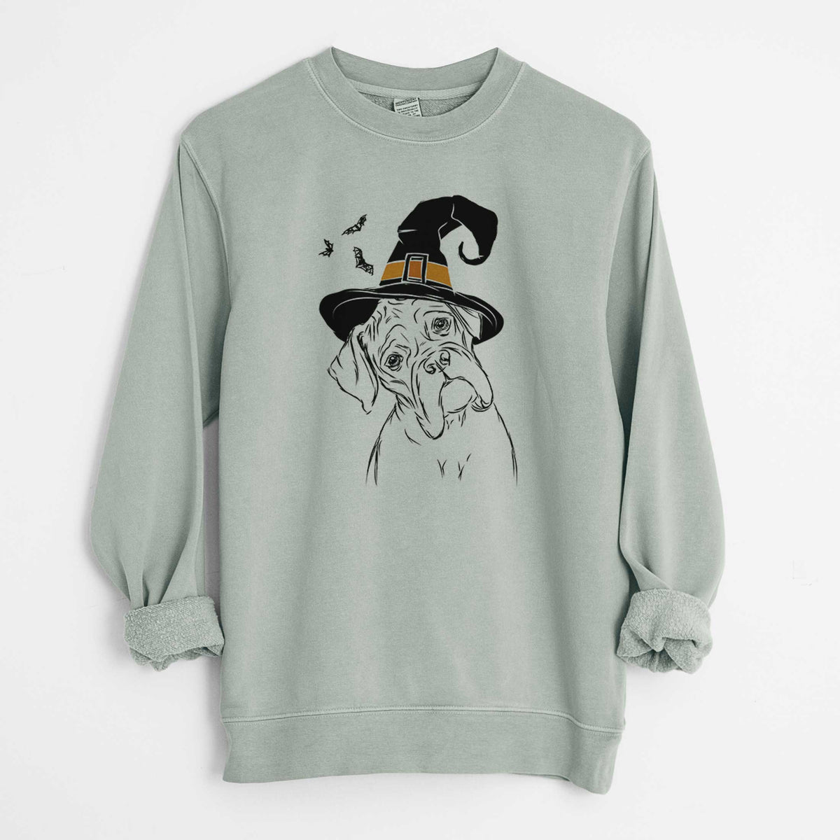Witch Cooper the Boxer - Unisex Pigment Dyed Crew Sweatshirt