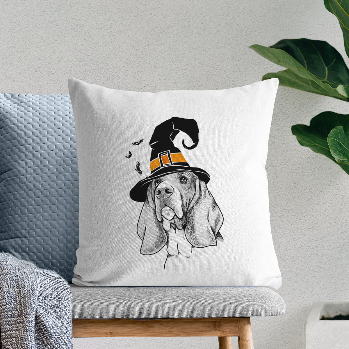 Cooper the Basset Hound - Throw Pillow Cover