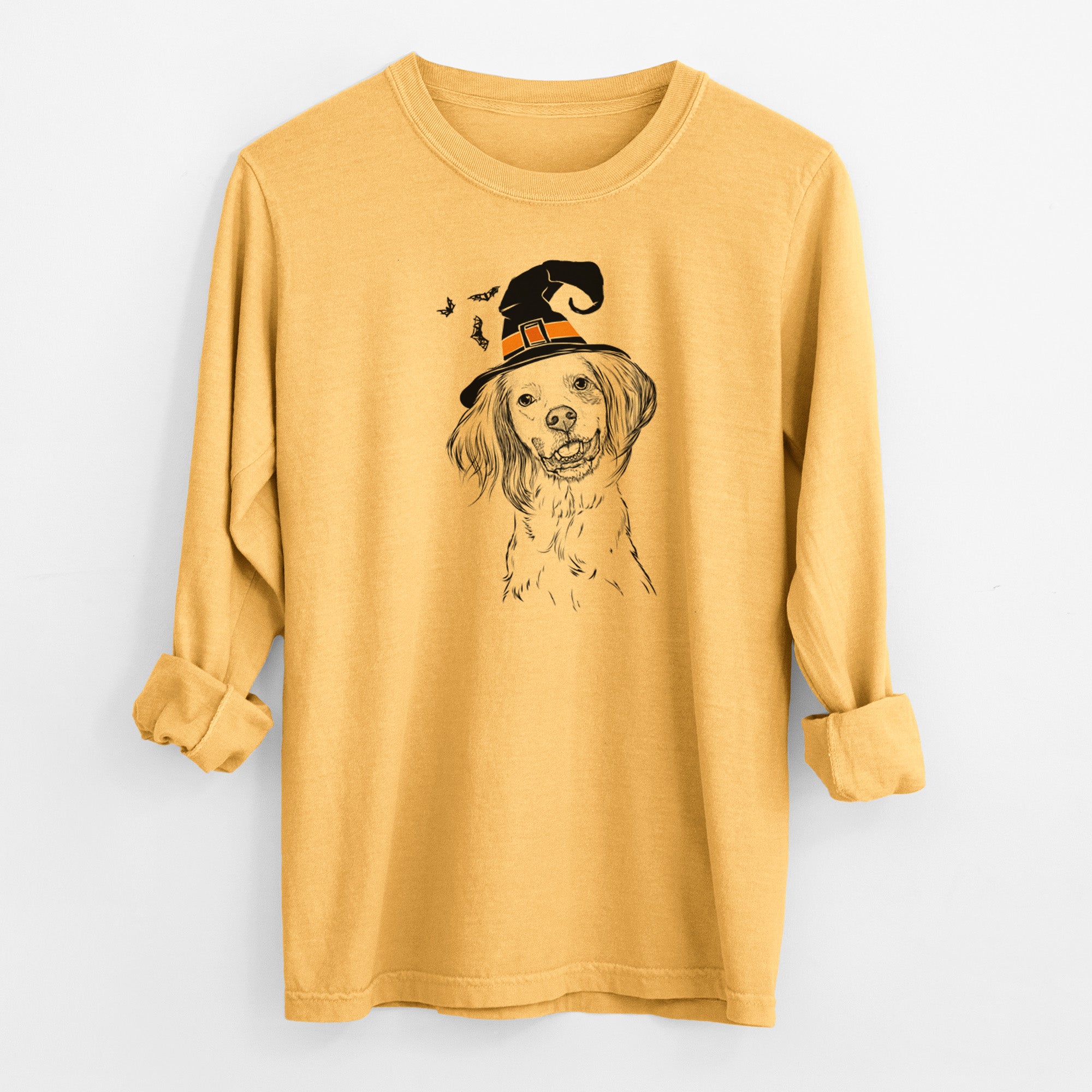 Witch Cooper the English Setter - Men's Heavyweight 100% Cotton Long Sleeve