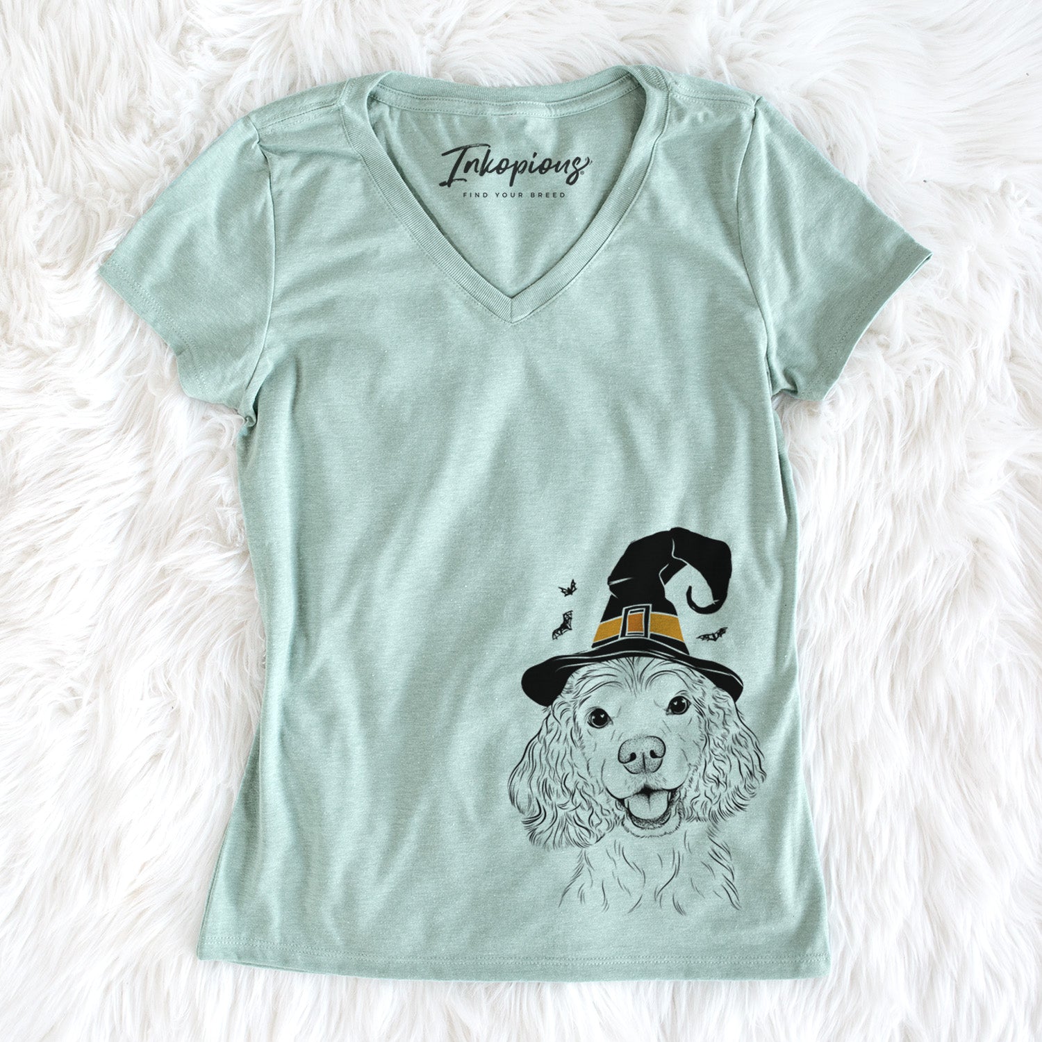 Witch Cricket the American Cocker Spaniel - Women's Perfect V-neck Shirt