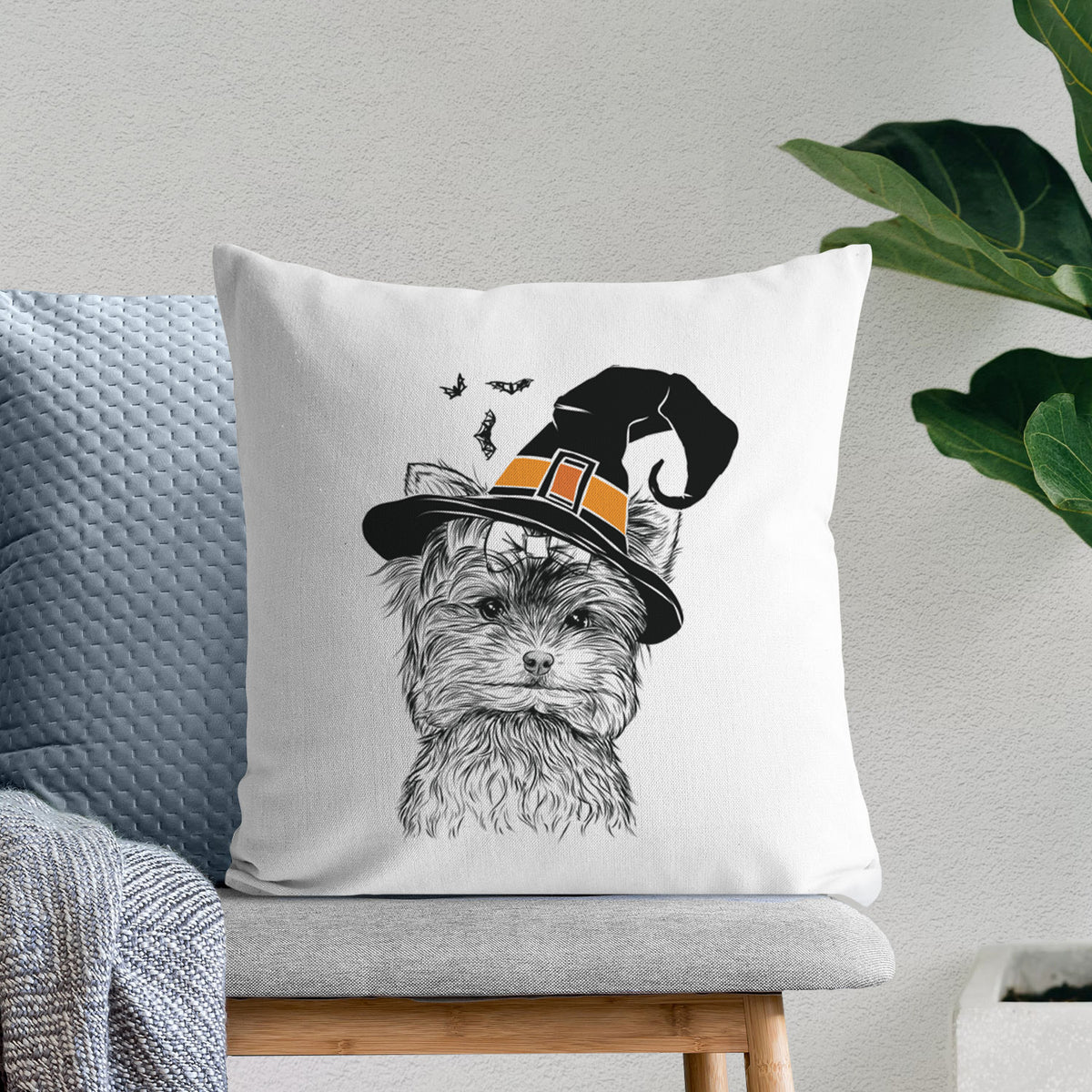 Cricket the Biewer Terrier - Throw Pillow Cover