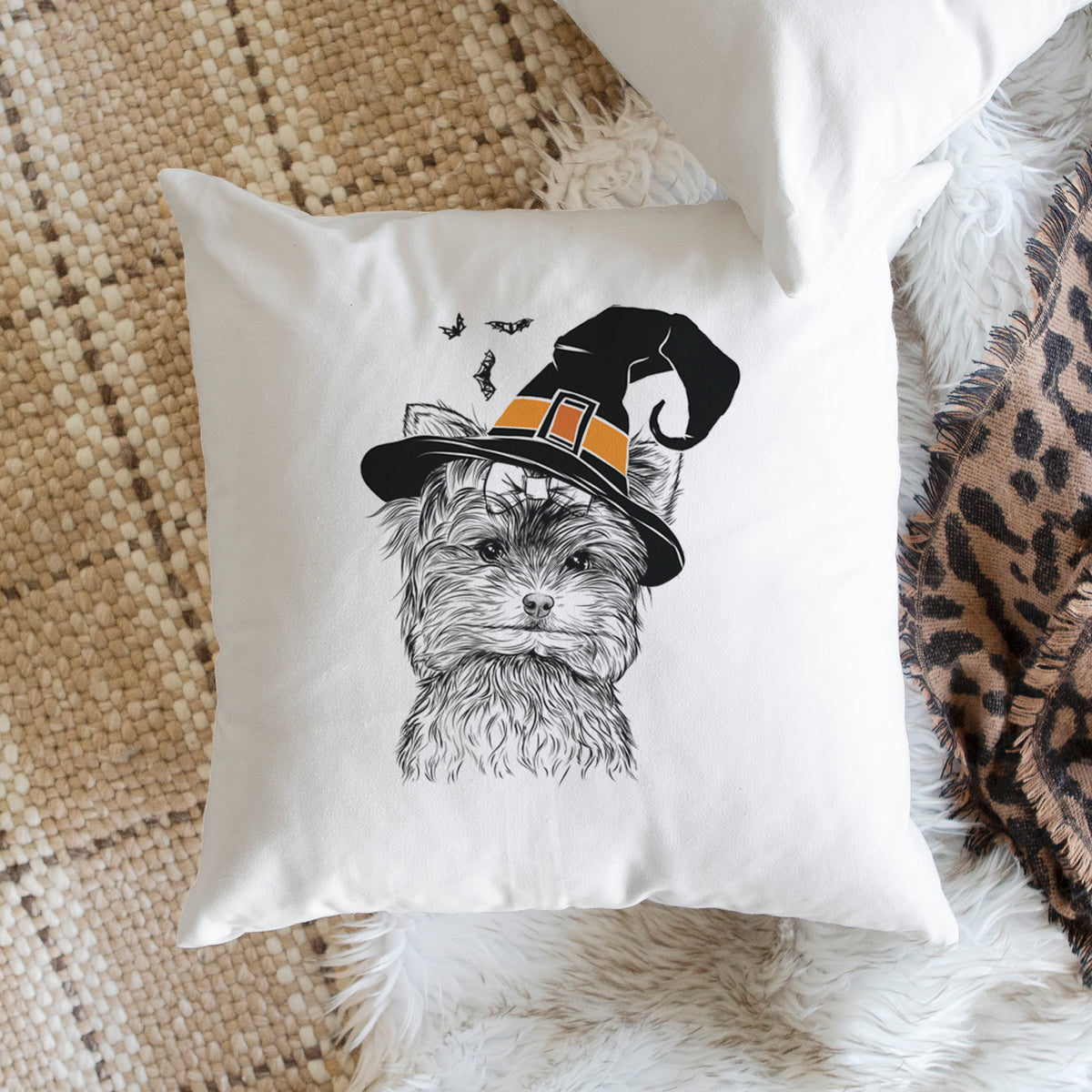 Cricket the Biewer Terrier - Throw Pillow Cover