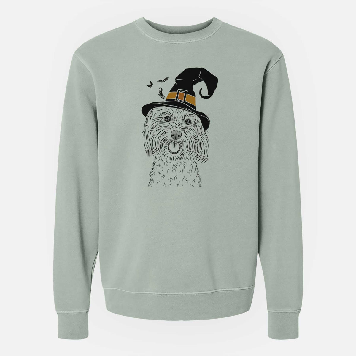 Witch Cuddles the Coton de Tulear - Unisex Pigment Dyed Crew Sweatshirt