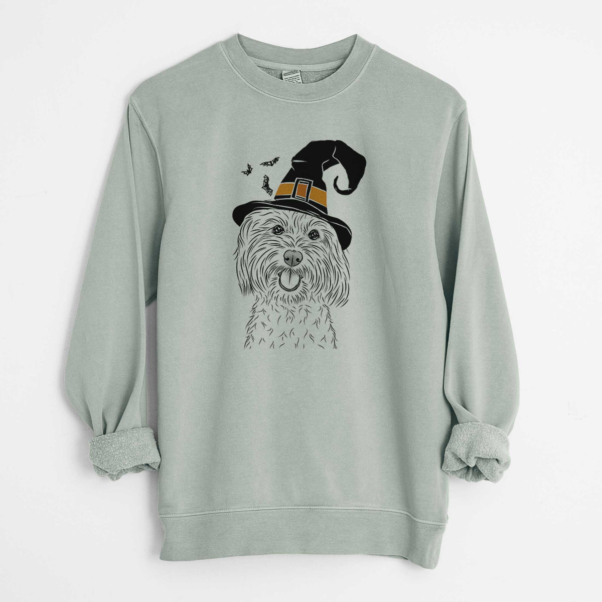 Witch Cuddles the Coton de Tulear - Unisex Pigment Dyed Crew Sweatshirt