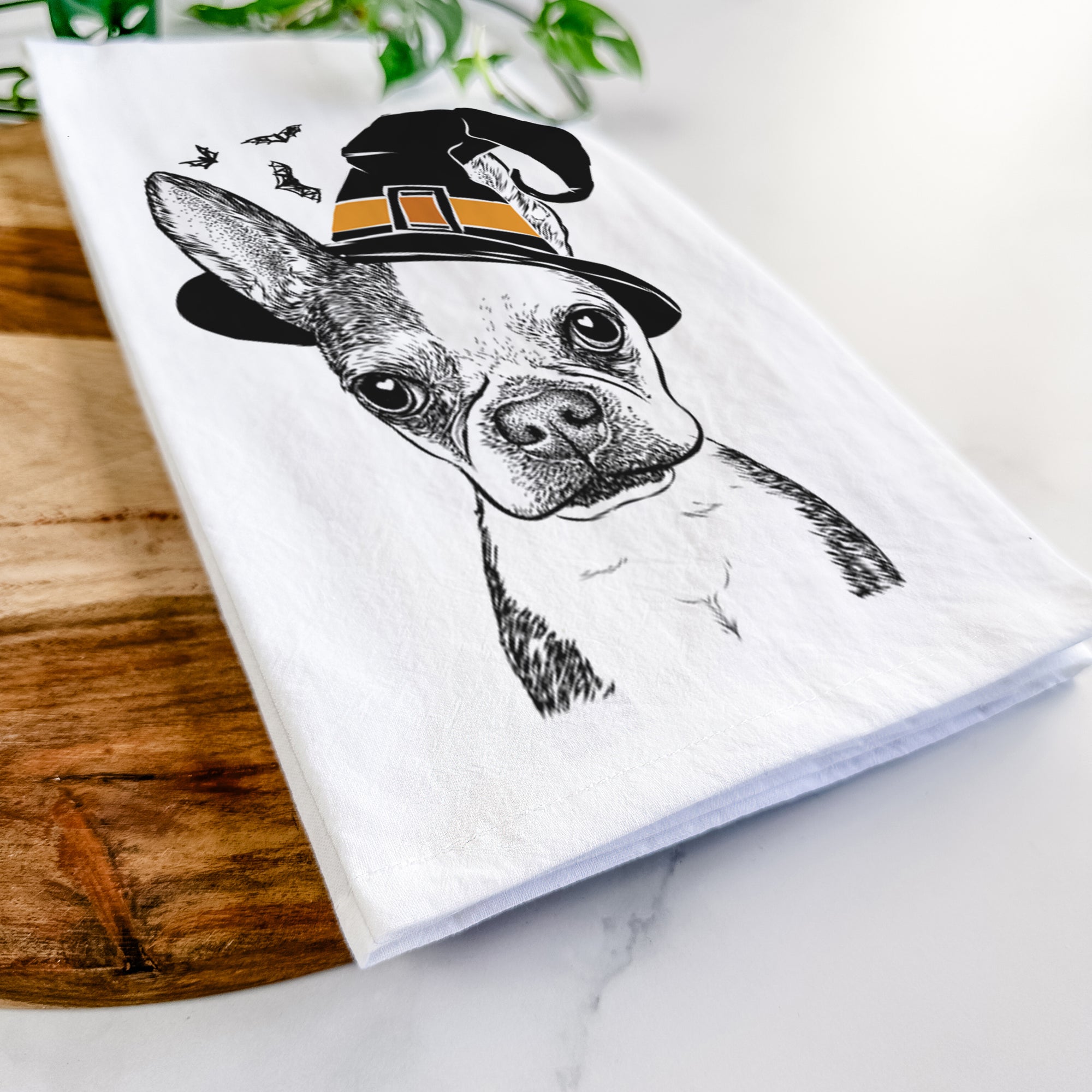 Daisy the Boston Terrier Tea Towel