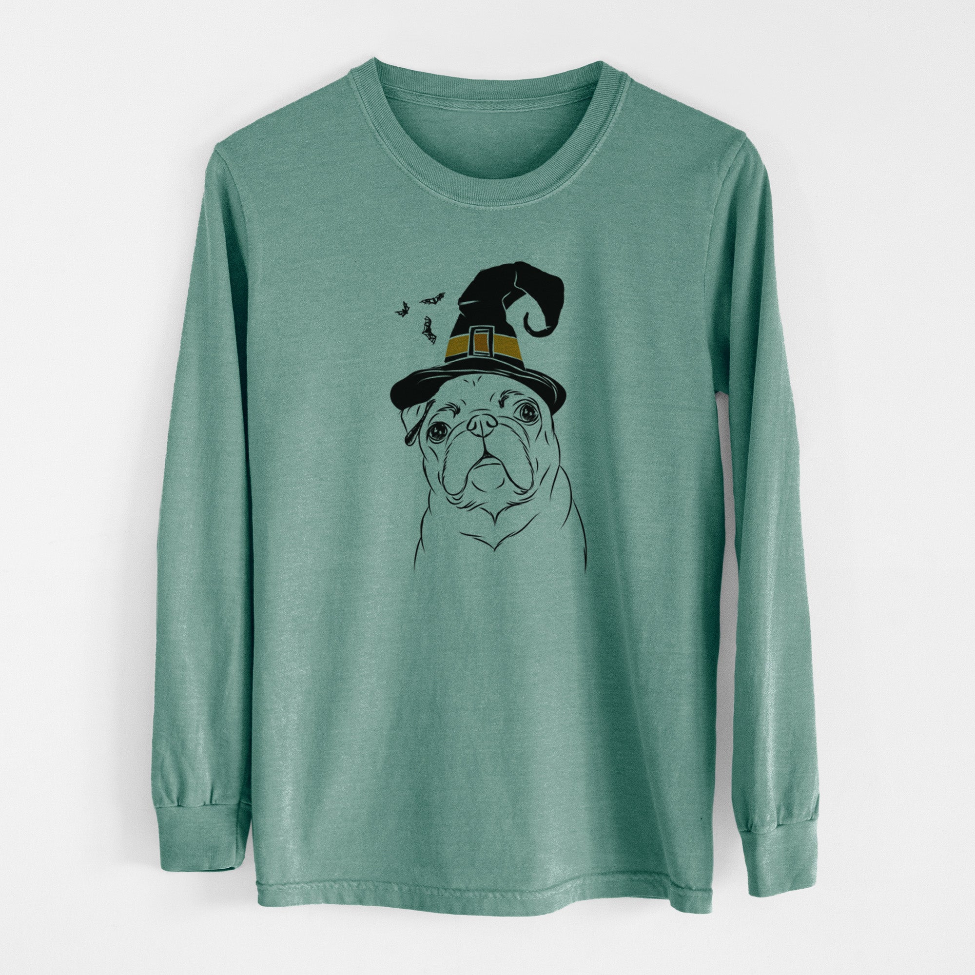 Witch Darling Chloe the Pug - Men's Heavyweight 100% Cotton Long Sleeve