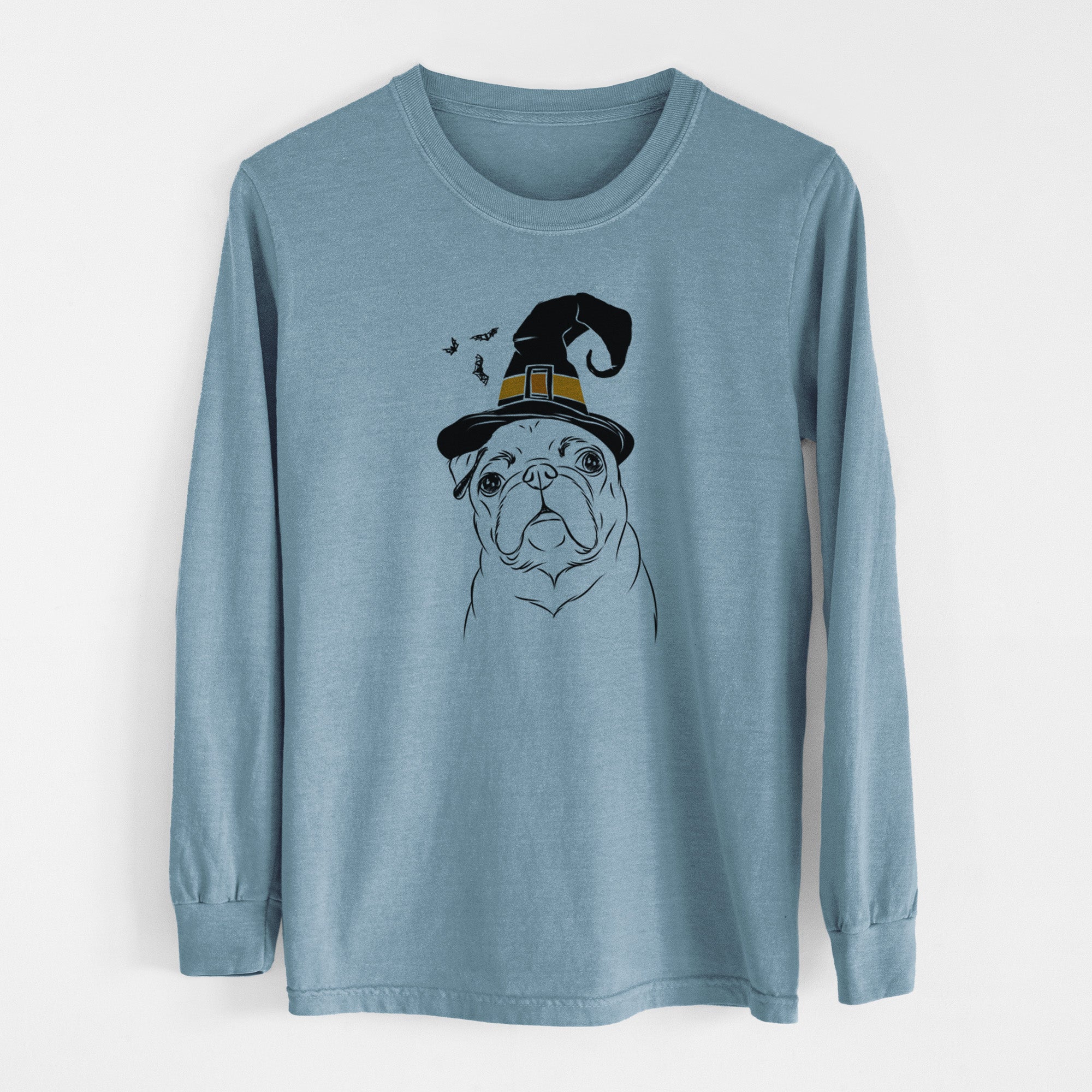 Witch Darling Chloe the Pug - Men's Heavyweight 100% Cotton Long Sleeve