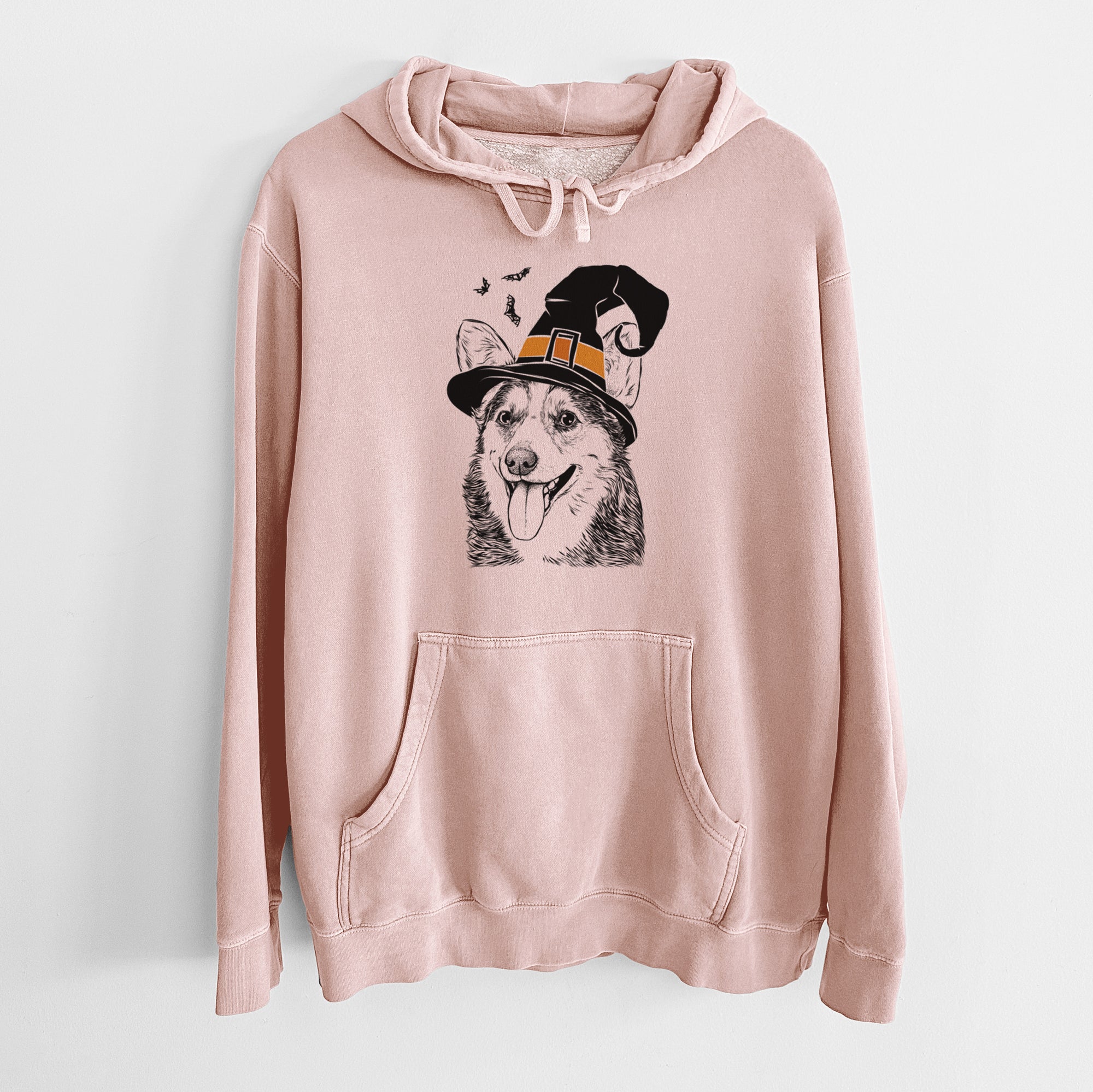 Witch Darma the Corgi - Unisex Pigment Dyed Hoodie