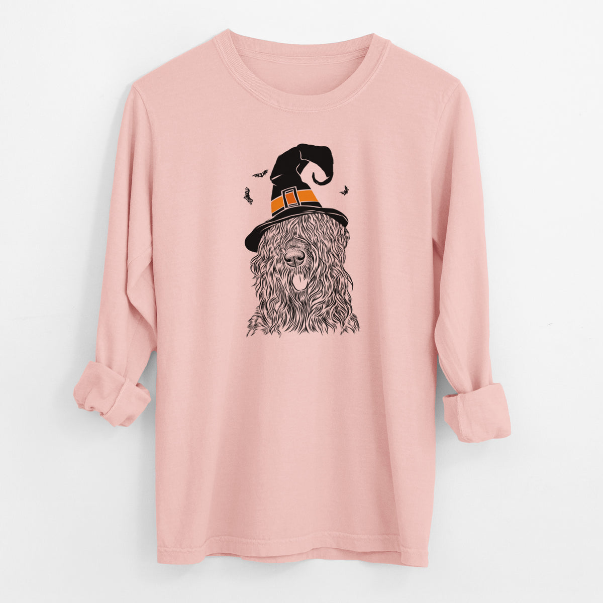 Witch Darryl the Black Russian Terrier - Men's Heavyweight 100% Cotton Long Sleeve