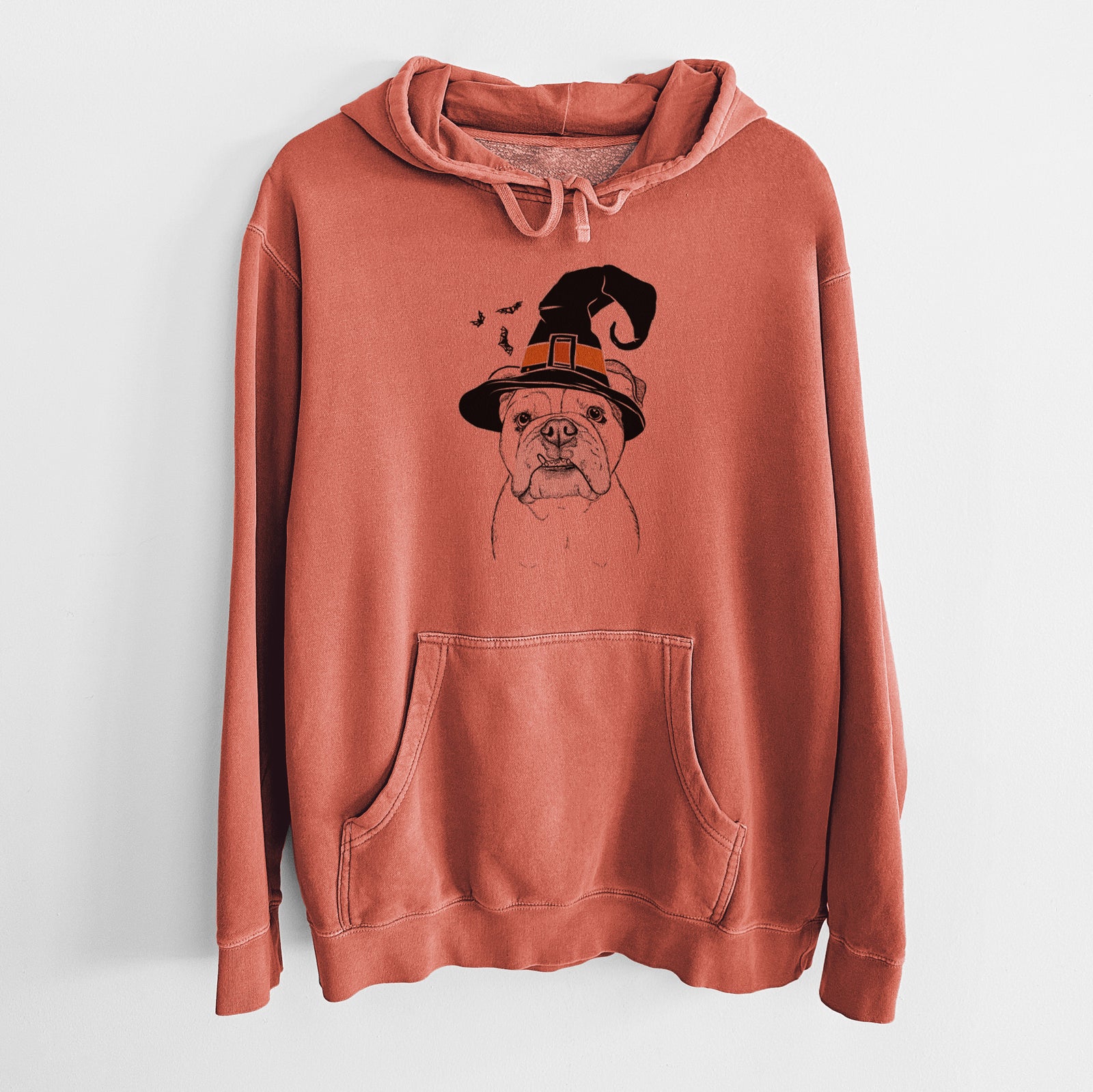 Witch Dazy the English Bulldog - Unisex Pigment Dyed Hoodie