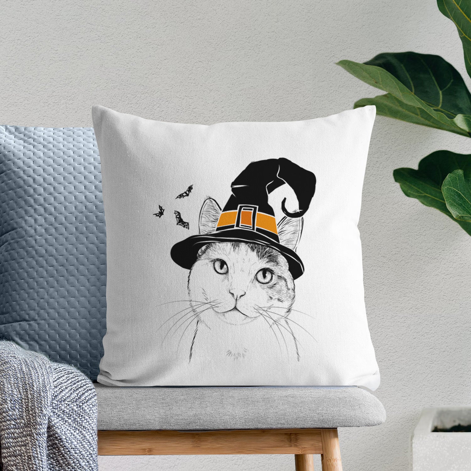 Denver the Calico Cat - Throw Pillow Cover