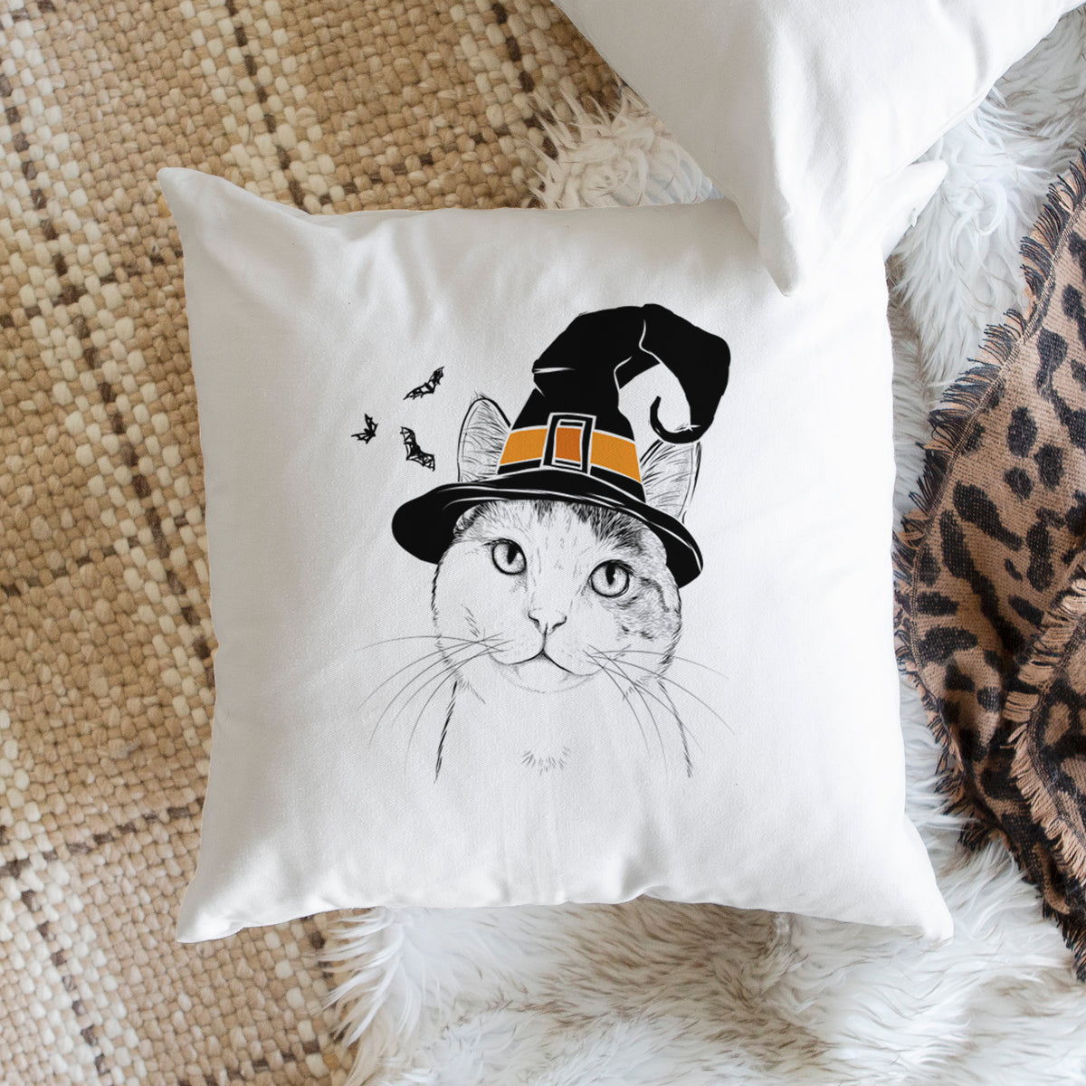 Denver the Calico Cat - Throw Pillow Cover