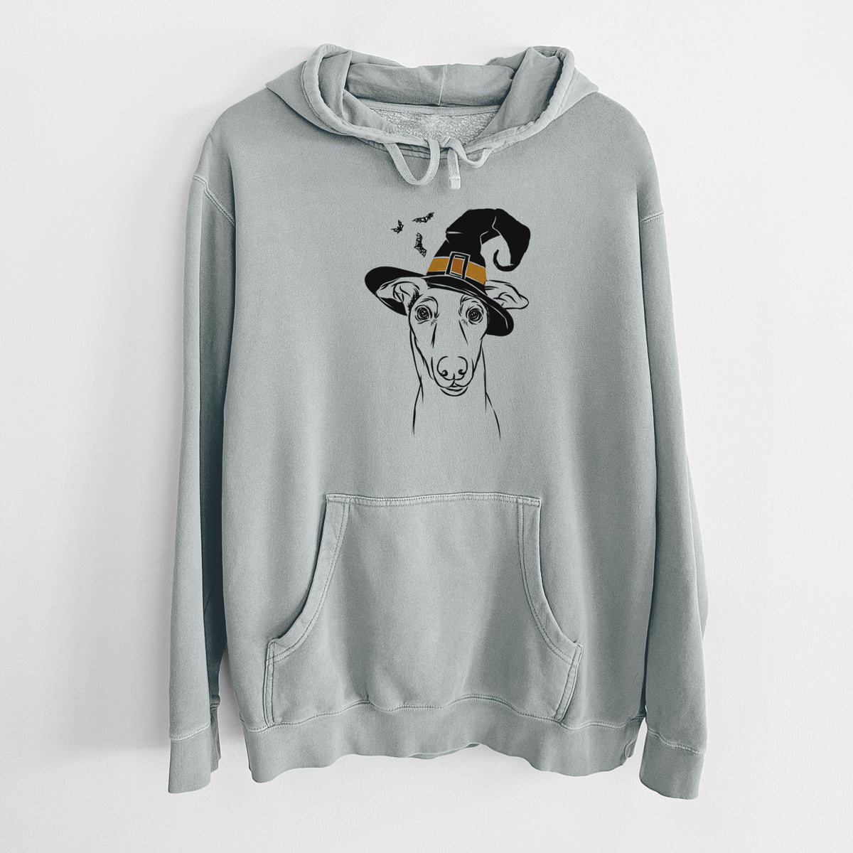 Witch Diva the Greyhound - Unisex Pigment Dyed Hoodie