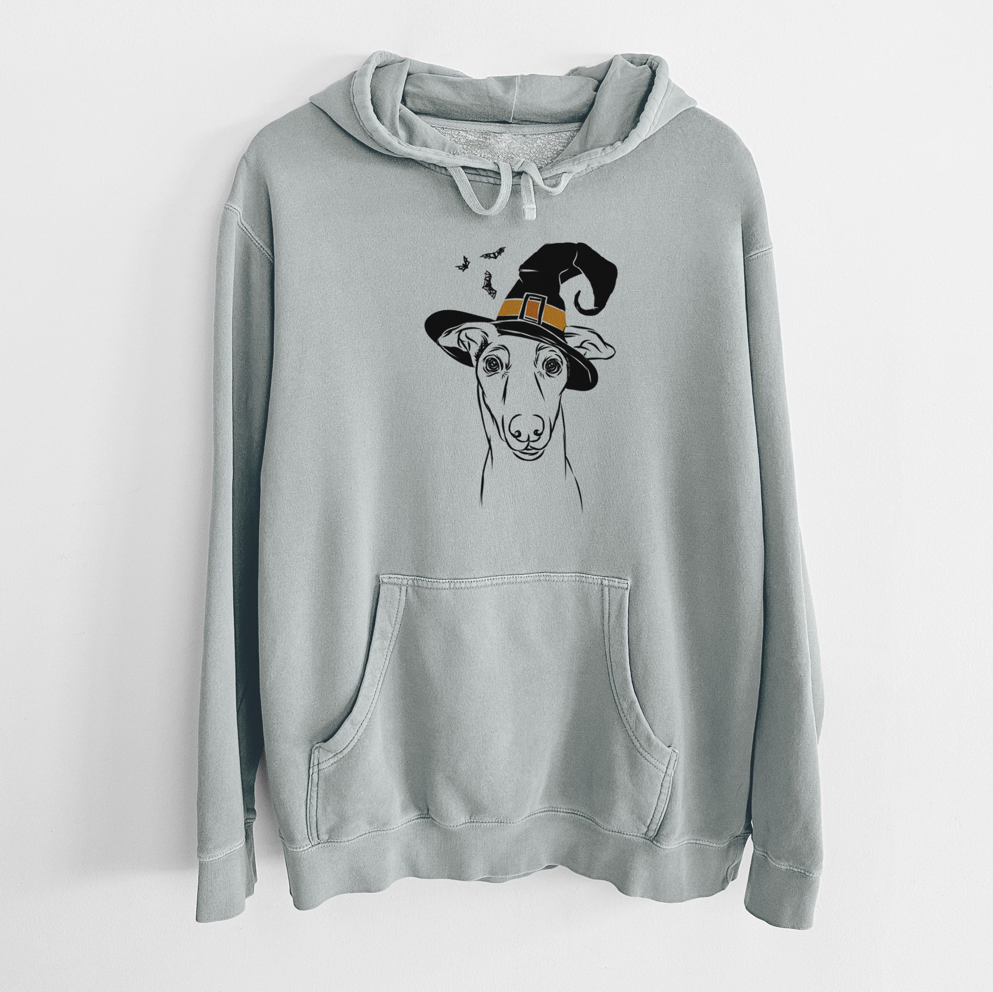 Witch Diva the Greyhound - Unisex Pigment Dyed Hoodie