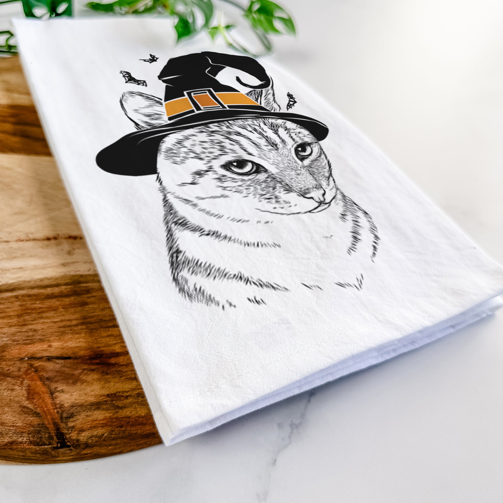 Dora the Tabby Cat Tea Towel