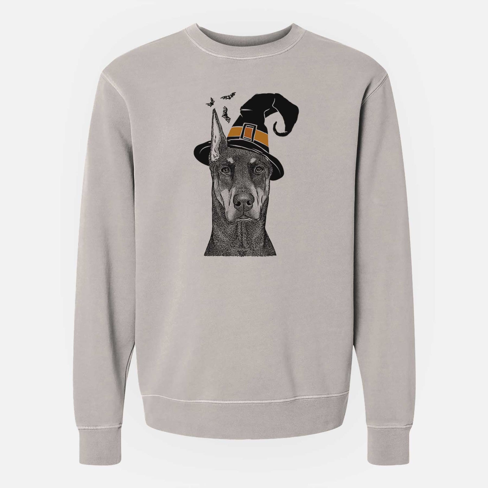 Witch Drake the Doberman Pinscher - Unisex Pigment Dyed Crew Sweatshirt