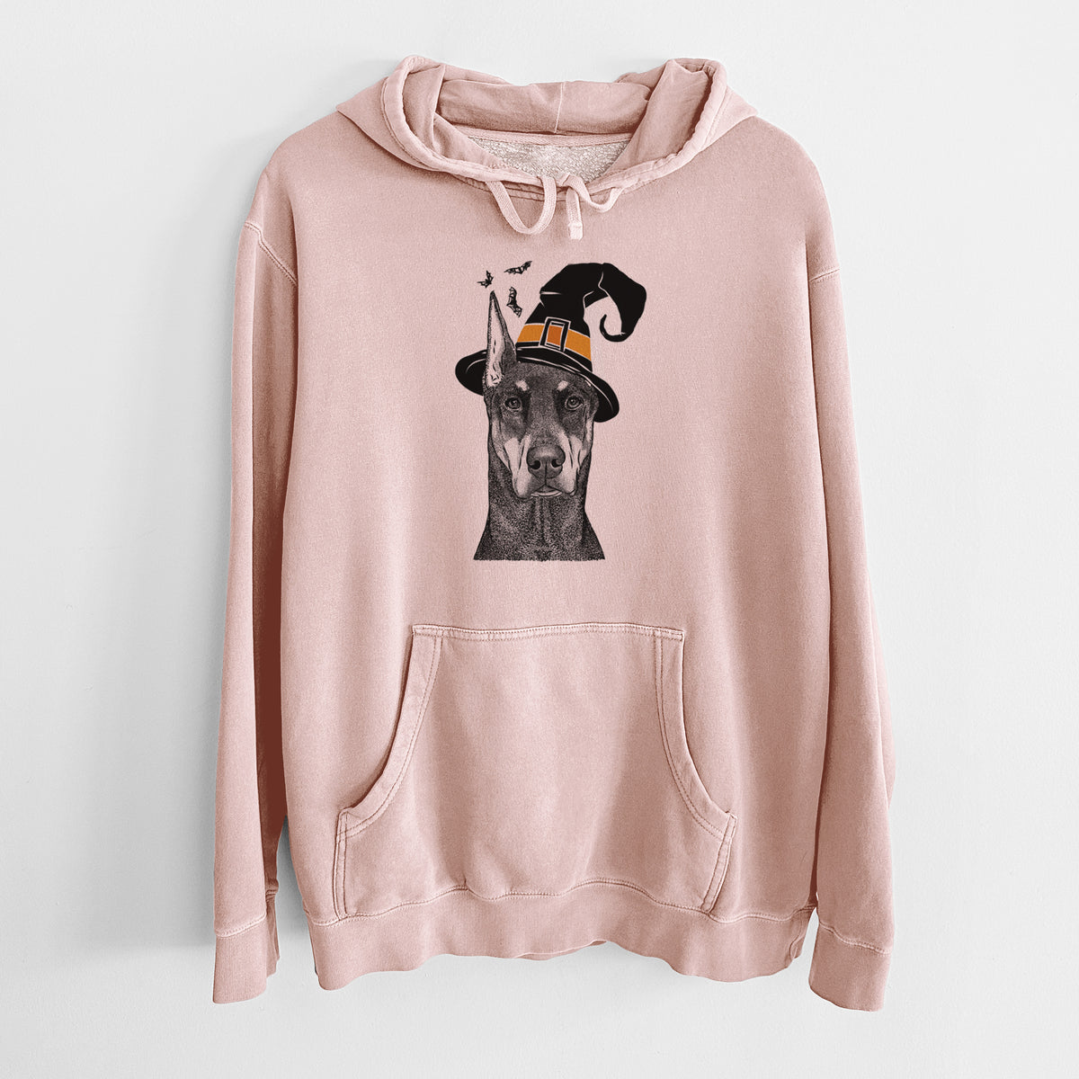Witch Drake the Doberman Pinscher - Unisex Pigment Dyed Hoodie