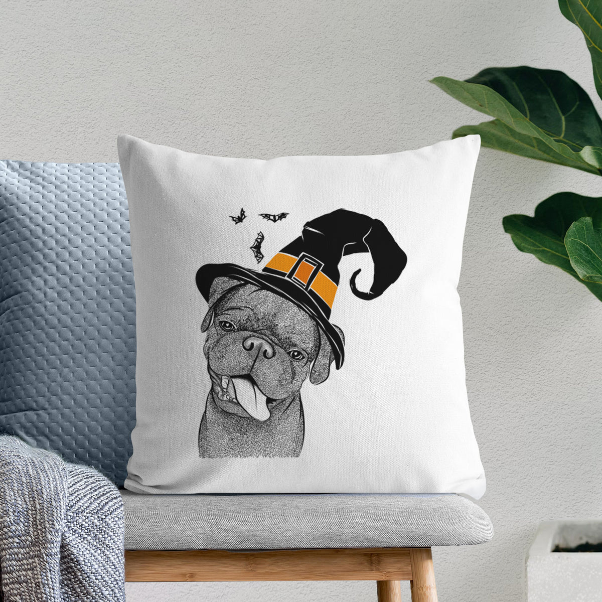 Dudley Danger the Pug - Throw Pillow Cover