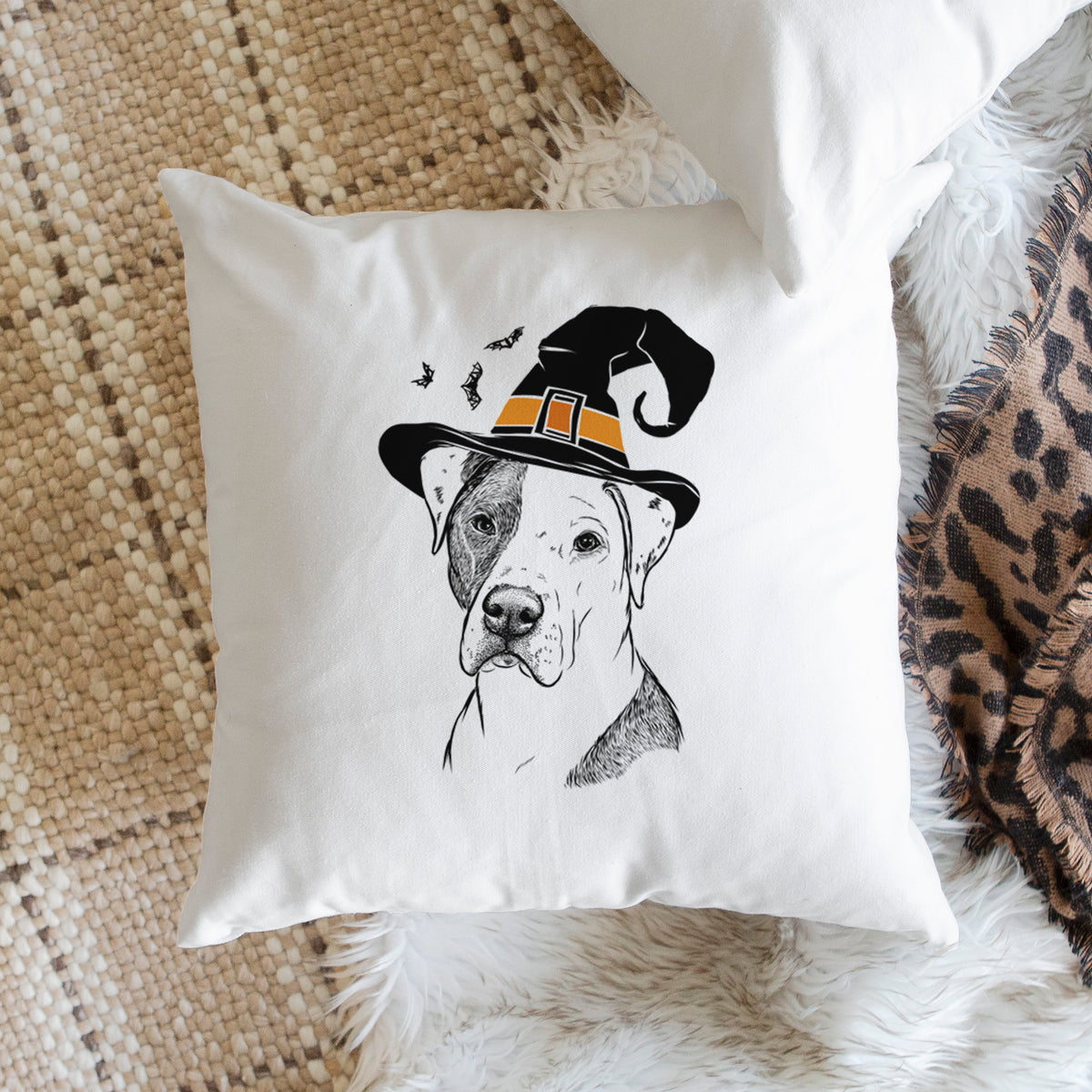 Duke the American Staffordshire Terrier Mix - Throw Pillow Cover