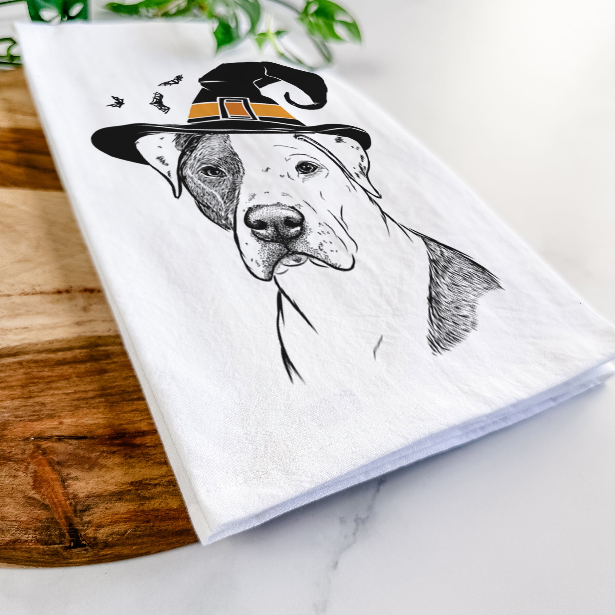 Duke the American Staffordshire Terrier Mix Tea Towel