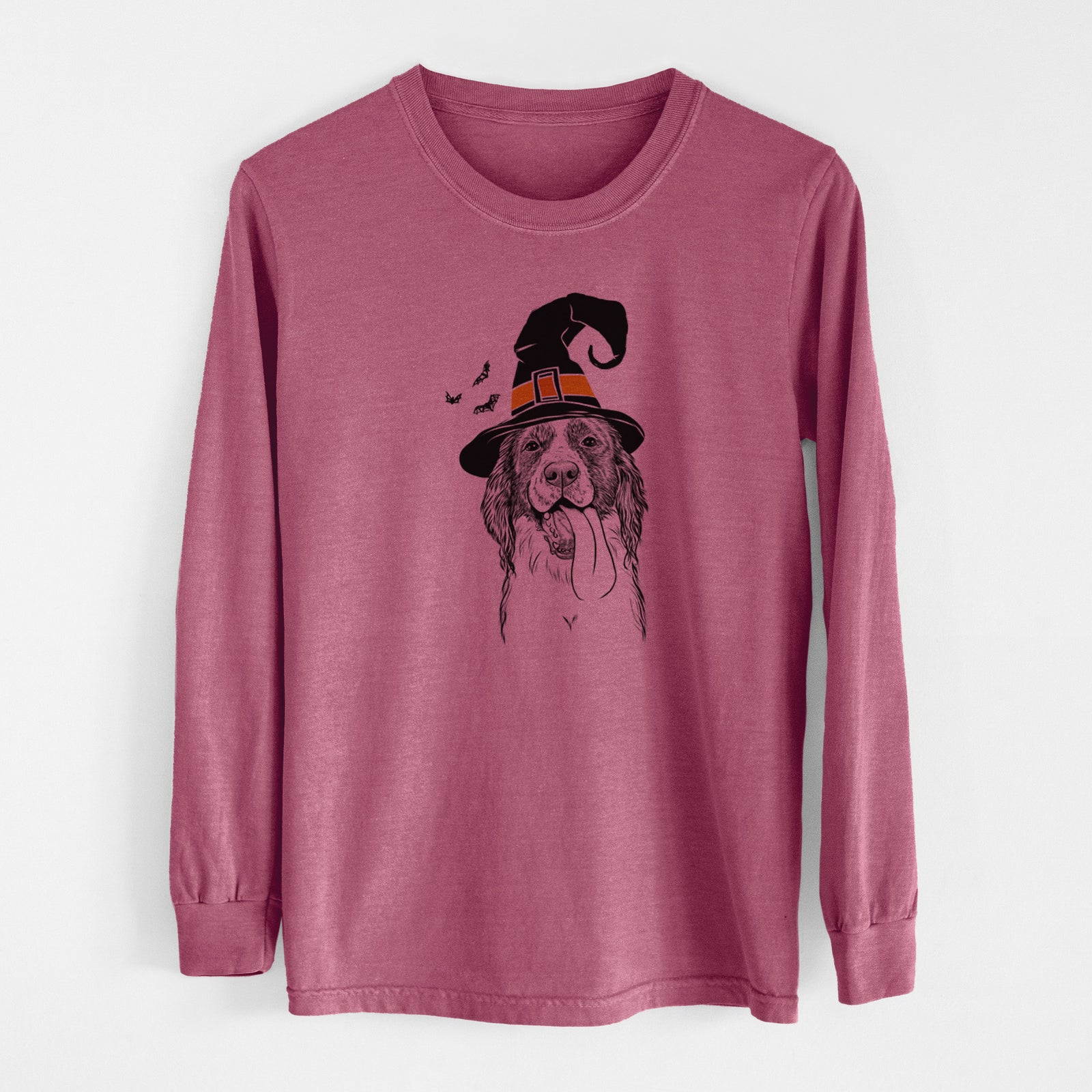 Witch Duke the English Springer Spaniel - Men's Heavyweight 100% Cotton Long Sleeve