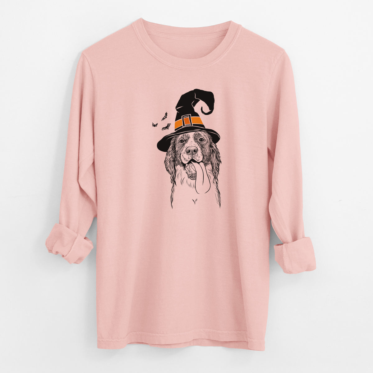Witch Duke the English Springer Spaniel - Men's Heavyweight 100% Cotton Long Sleeve