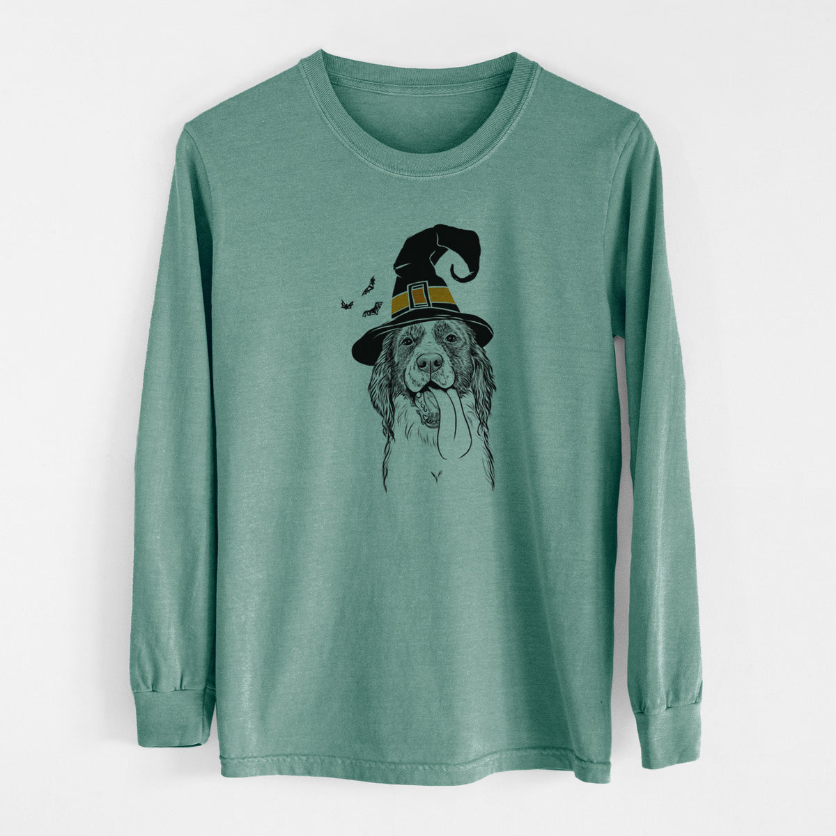 Witch Duke the English Springer Spaniel - Men's Heavyweight 100% Cotton Long Sleeve