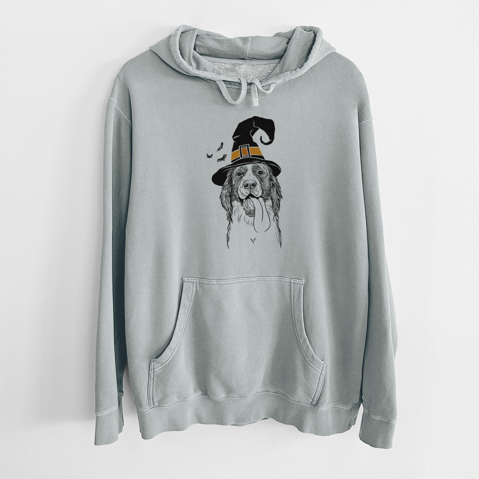 Witch Duke the English Springer Spaniel - Unisex Pigment Dyed Hoodie